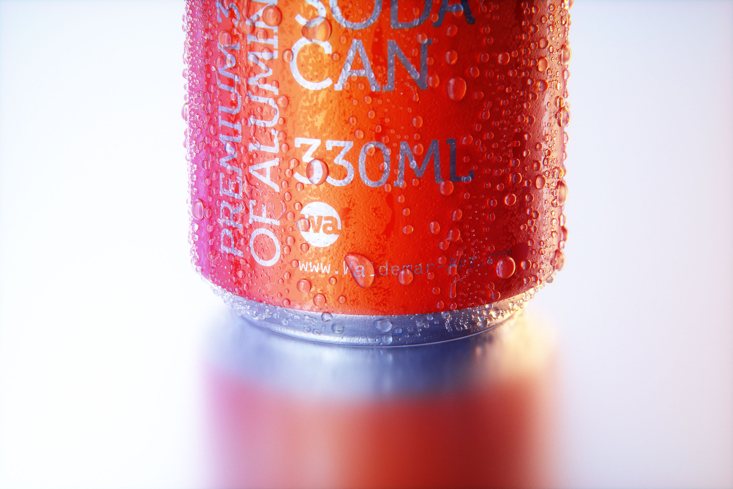 BALL (REXAM) Metal Standard Beer/Soda Can 330ml packaging 3D model with water condensation and frost