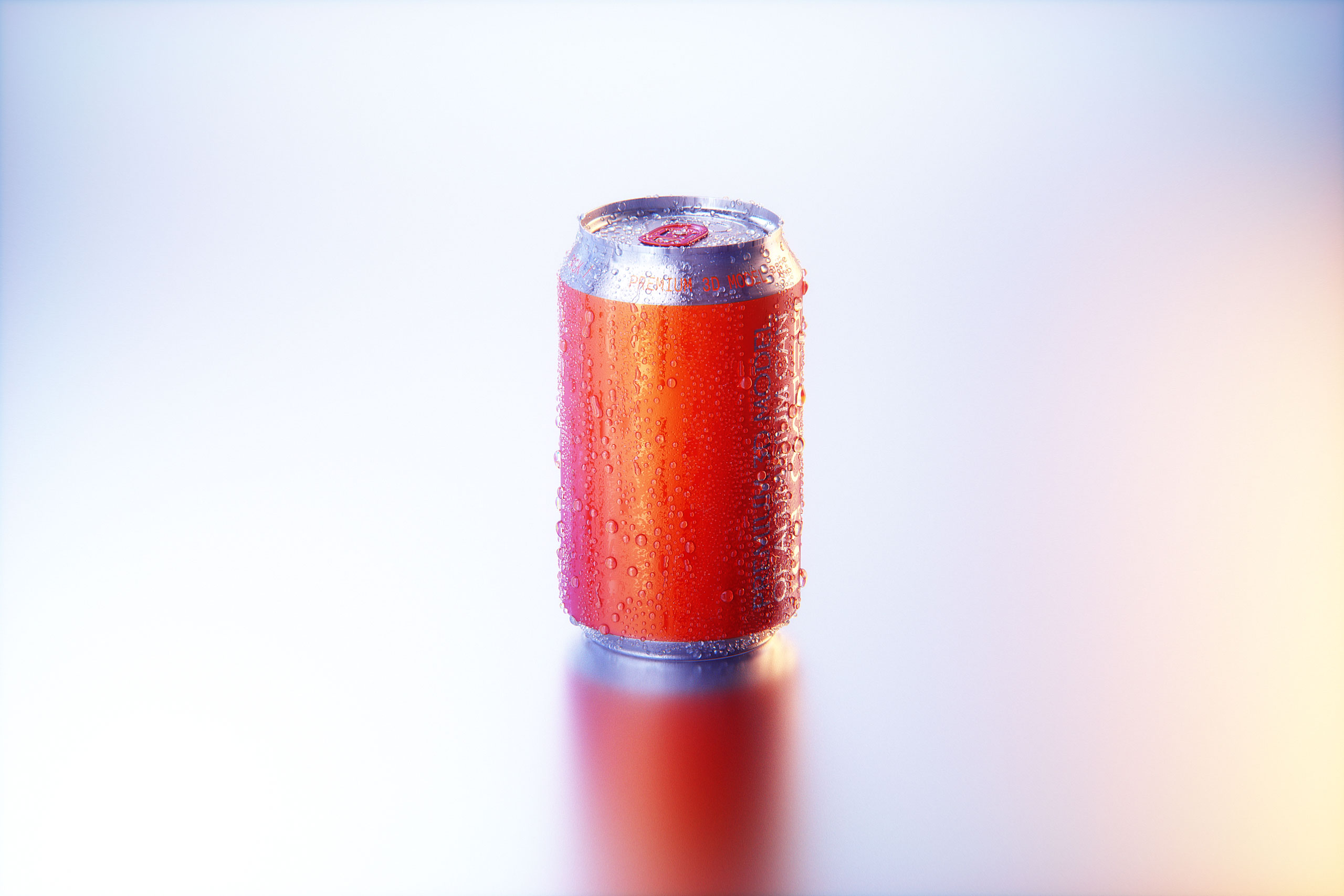BALL (REXAM) Metal Standard Beer/Soda Can 330ml packaging 3D model with water condensation and frost
