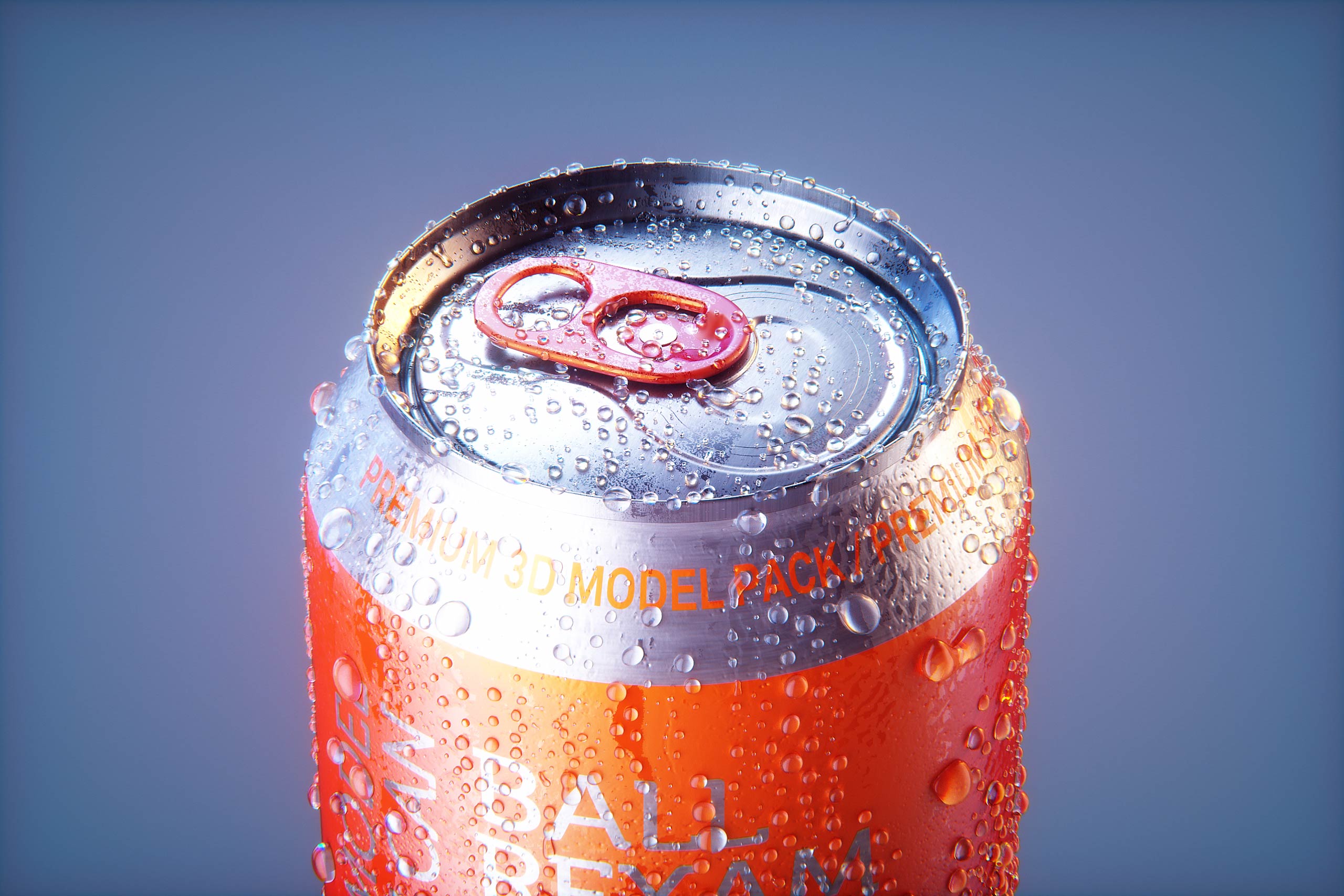 BALL (REXAM) Metal Standard Aluminum Beer/Soda Can 350/355ml packaging 3D model with water condensation and frost