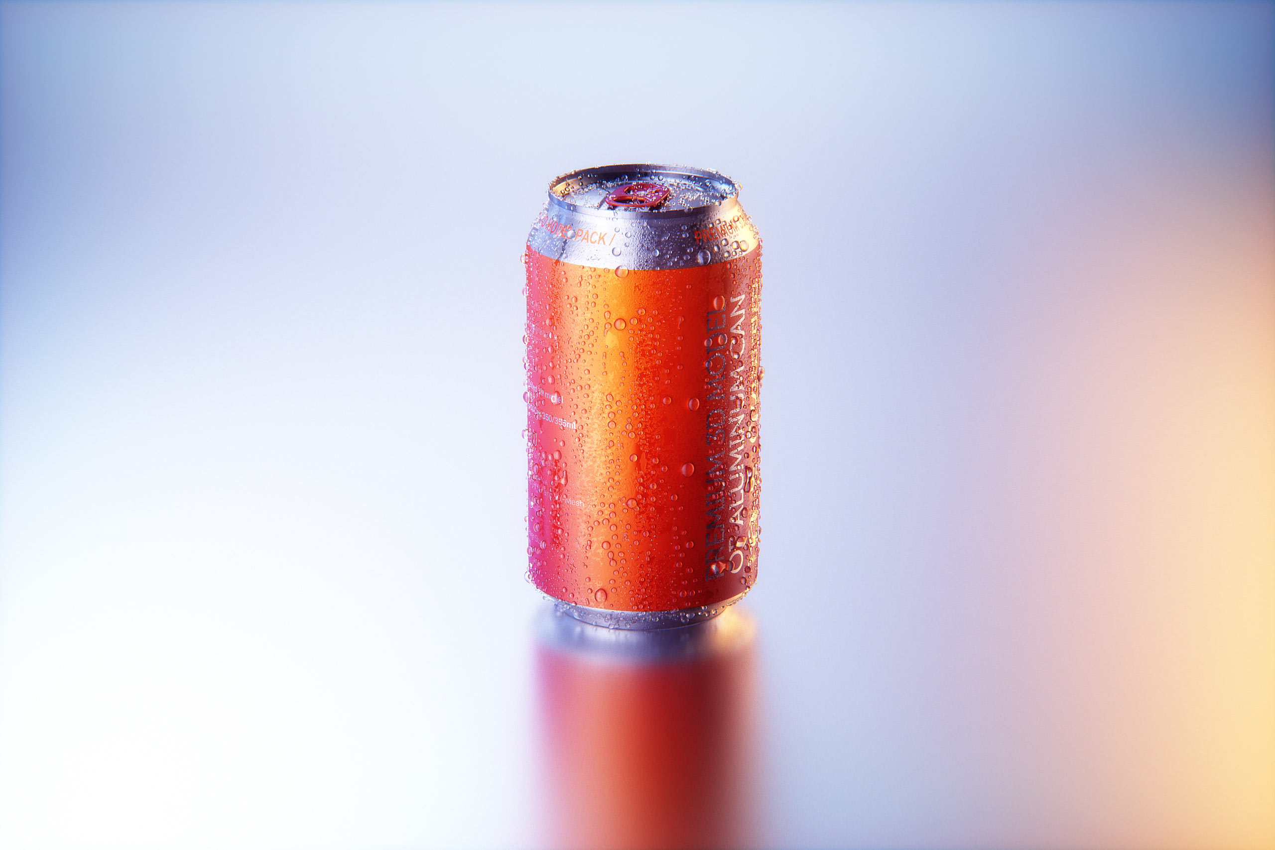BALL (REXAM) Metal Standard Aluminum Beer/Soda Can 350/355ml packaging 3D model with water condensation and frost