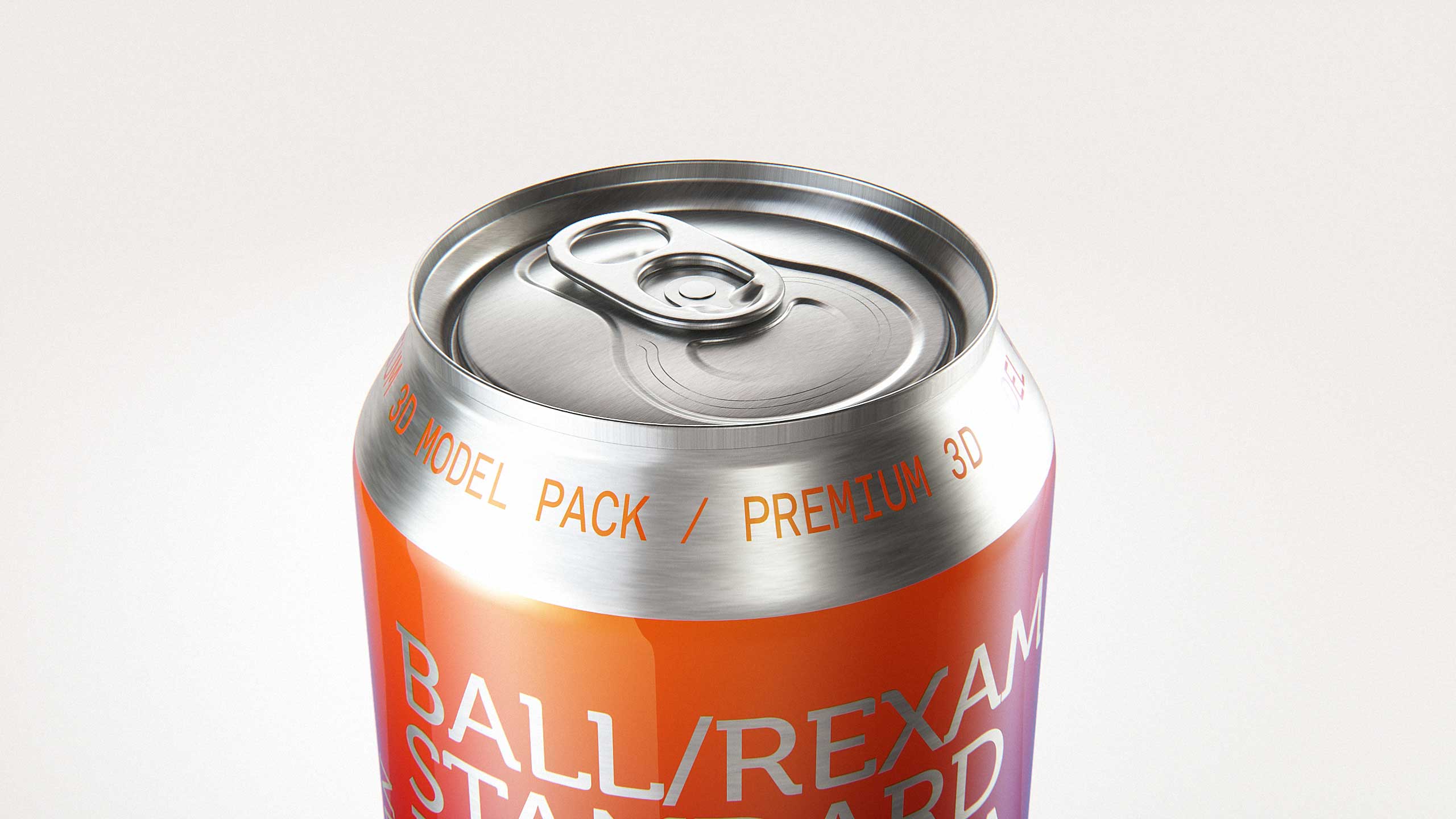 BALL (REXAM) Metal Standard Beer/Soda Can 350/355ml packaging 3D model