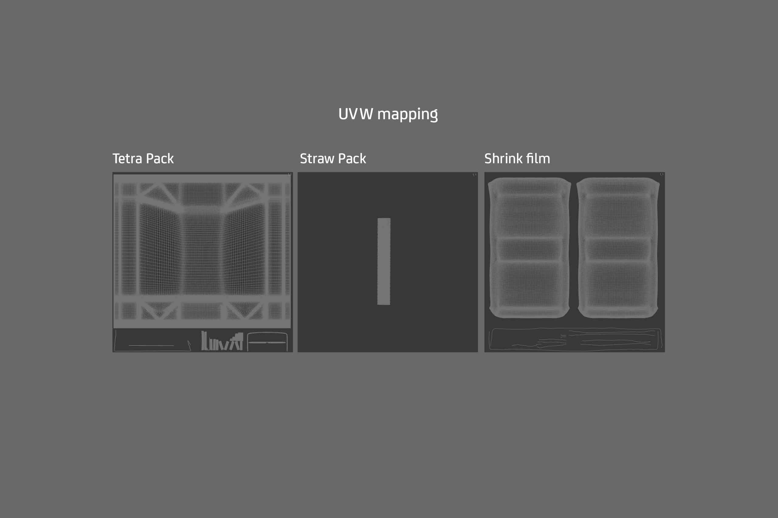 Premium 3D Model of 3x200ml Tetra Brik Edge Cartons in Shrink Film Wrap