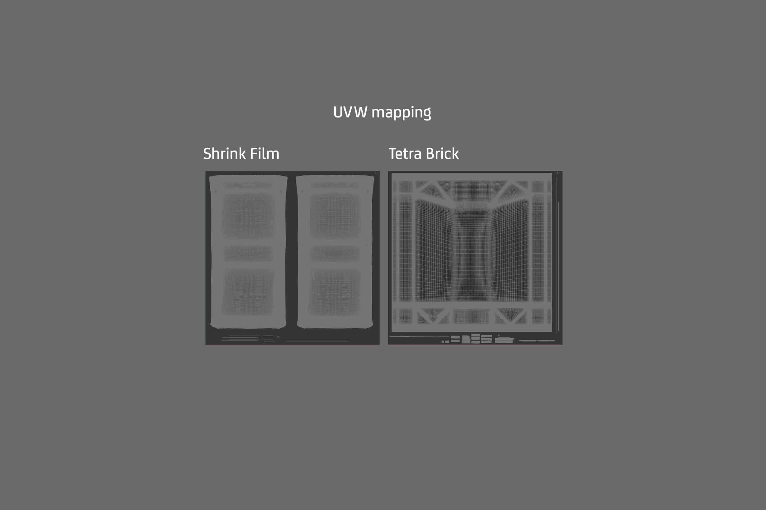 Premium 3D Model of 3x250ml Tetra Brik Edge Cartons in Shrink Film Wrap
