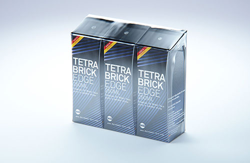 Multipack of 3×250ml Tetra Brik Edge cartons wrapped in shrink film