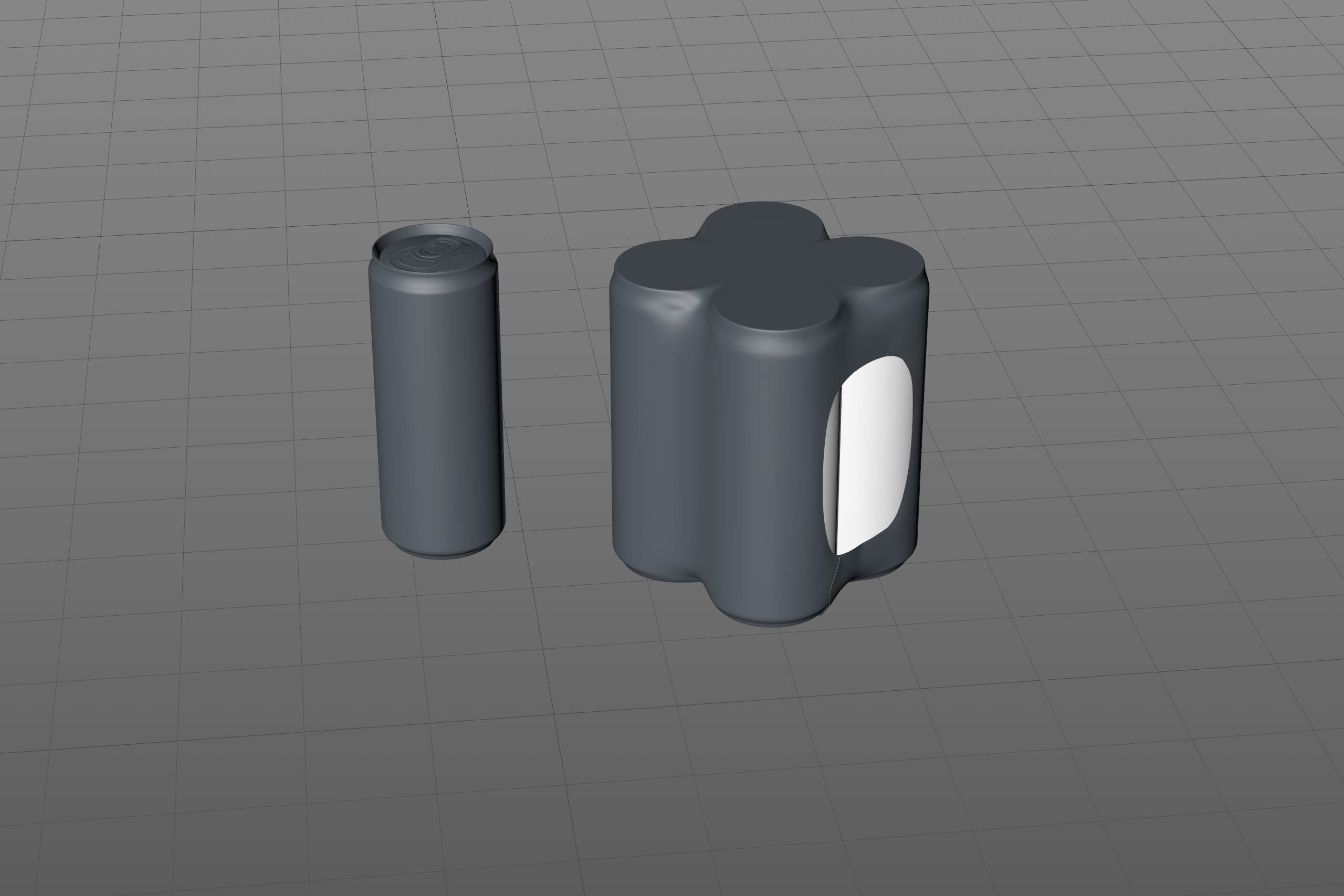 Premium packaging 3D Model of 4x330ml Sleek Soda Cans in Smooth Shrink Film Wrap