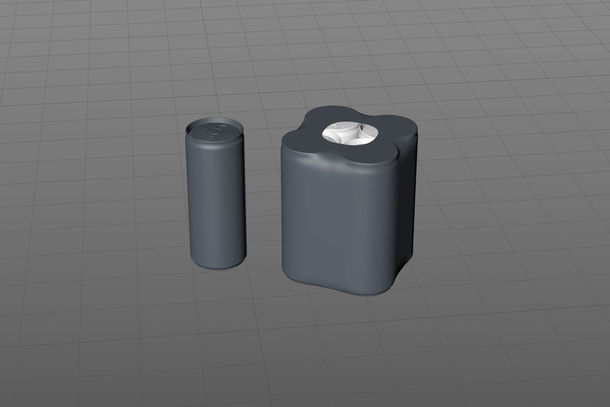 Premium 3D Model of 4x250ml Slim Soda Cans in Shrink Film Wrap