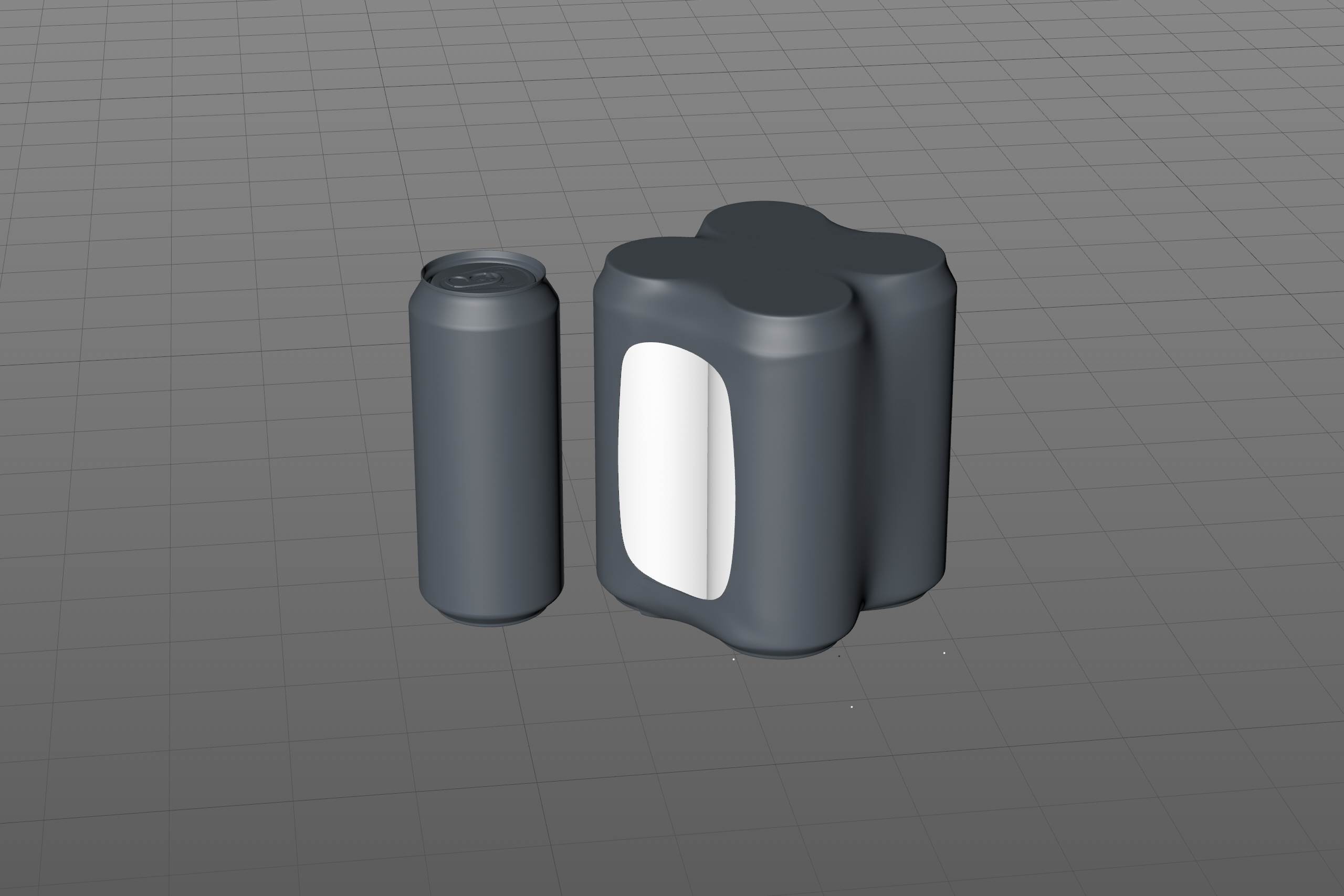 Premium packaging 3D Model of 4x473ml Standard Soda Cans in Shrink Film Wrap
