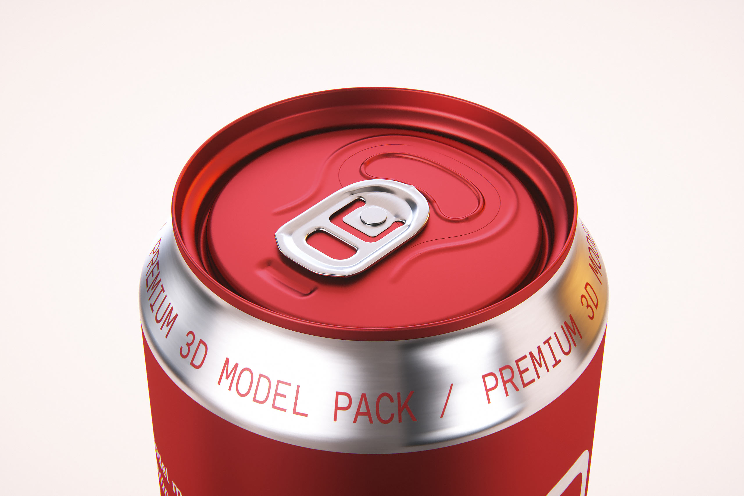 Premium packaging 3D Model of 4x568ml Standard Beer/Soda Cans in Shrink Film Wrap