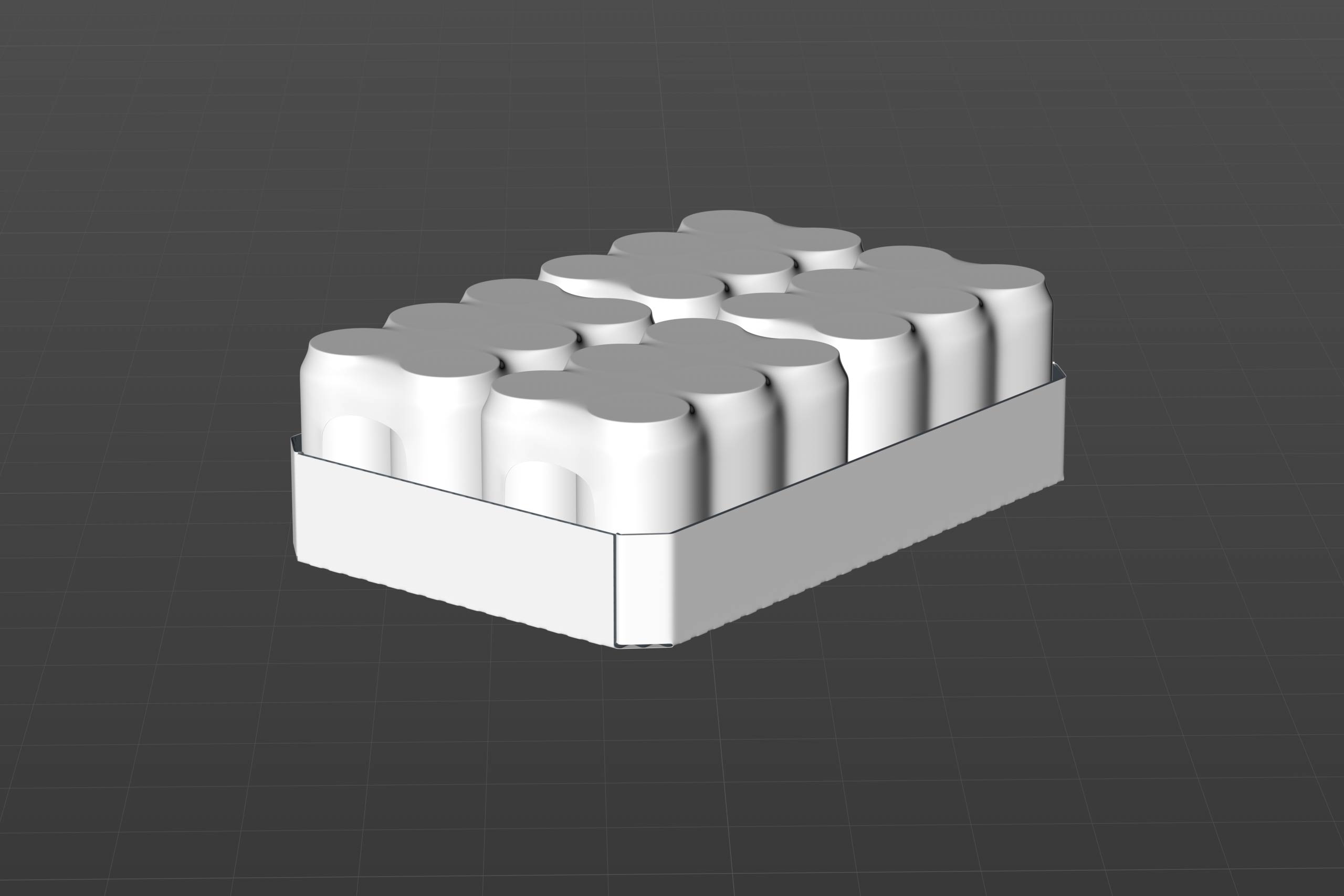 4 Sets of 6x330ml Standard Cans Each, Wrapped in Shrink Film and Packed in Cardboard Multi-pack Packaging 3D model pack