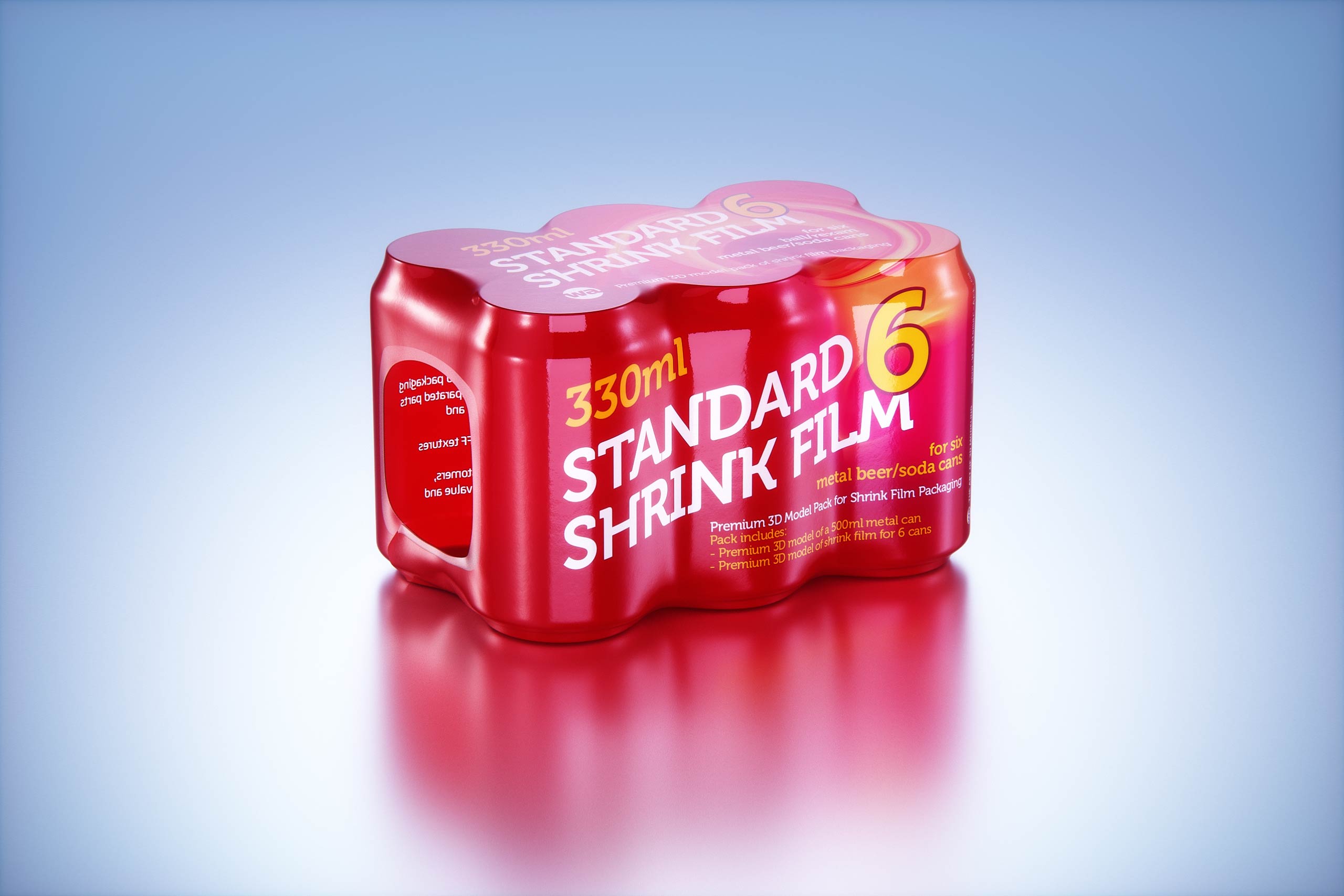 Multi-pack of 4 sets of 6×330ml standard cans each, wrapped in shrink ...