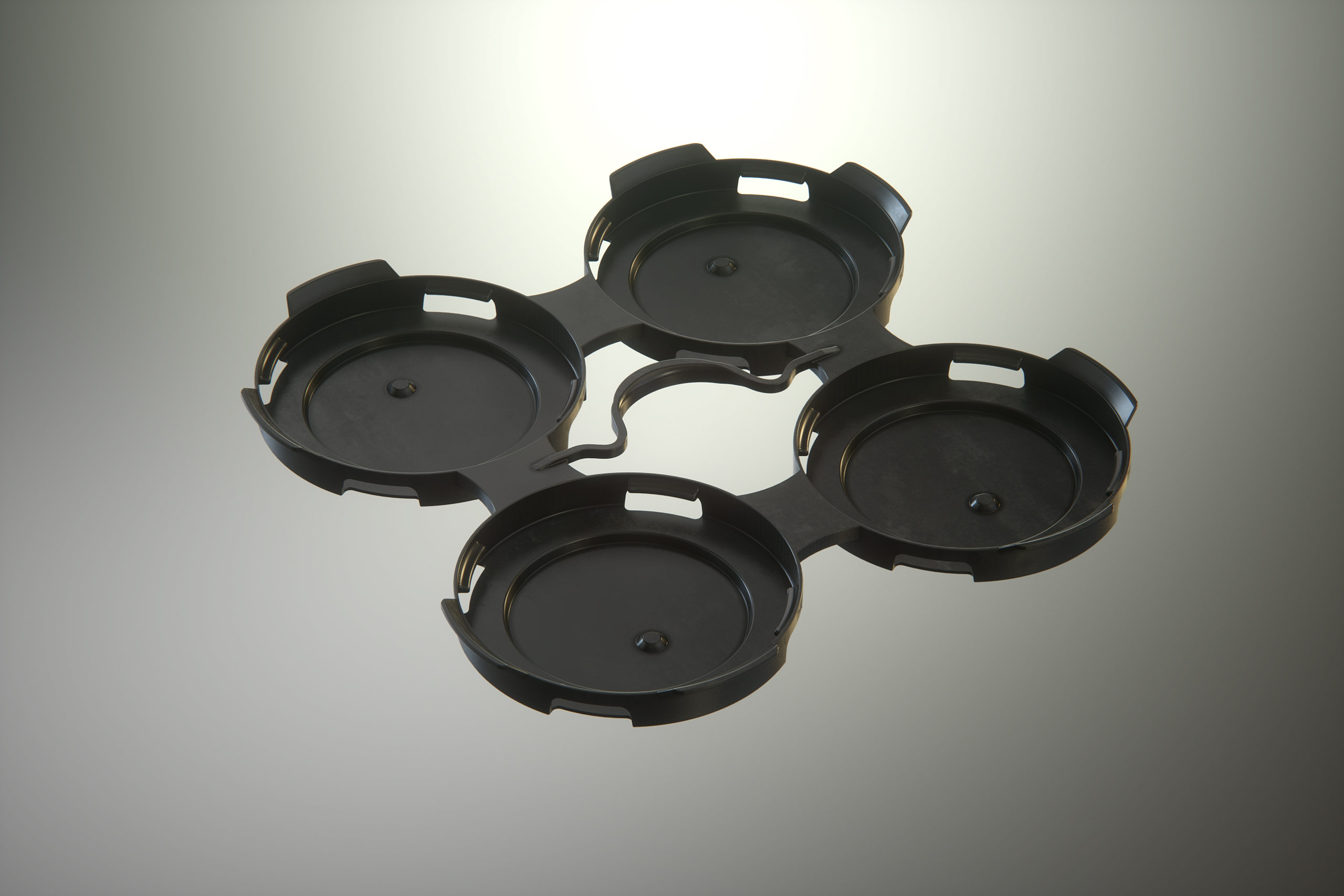 4x PakTech Plastic Handle for Metal Cans 3D model