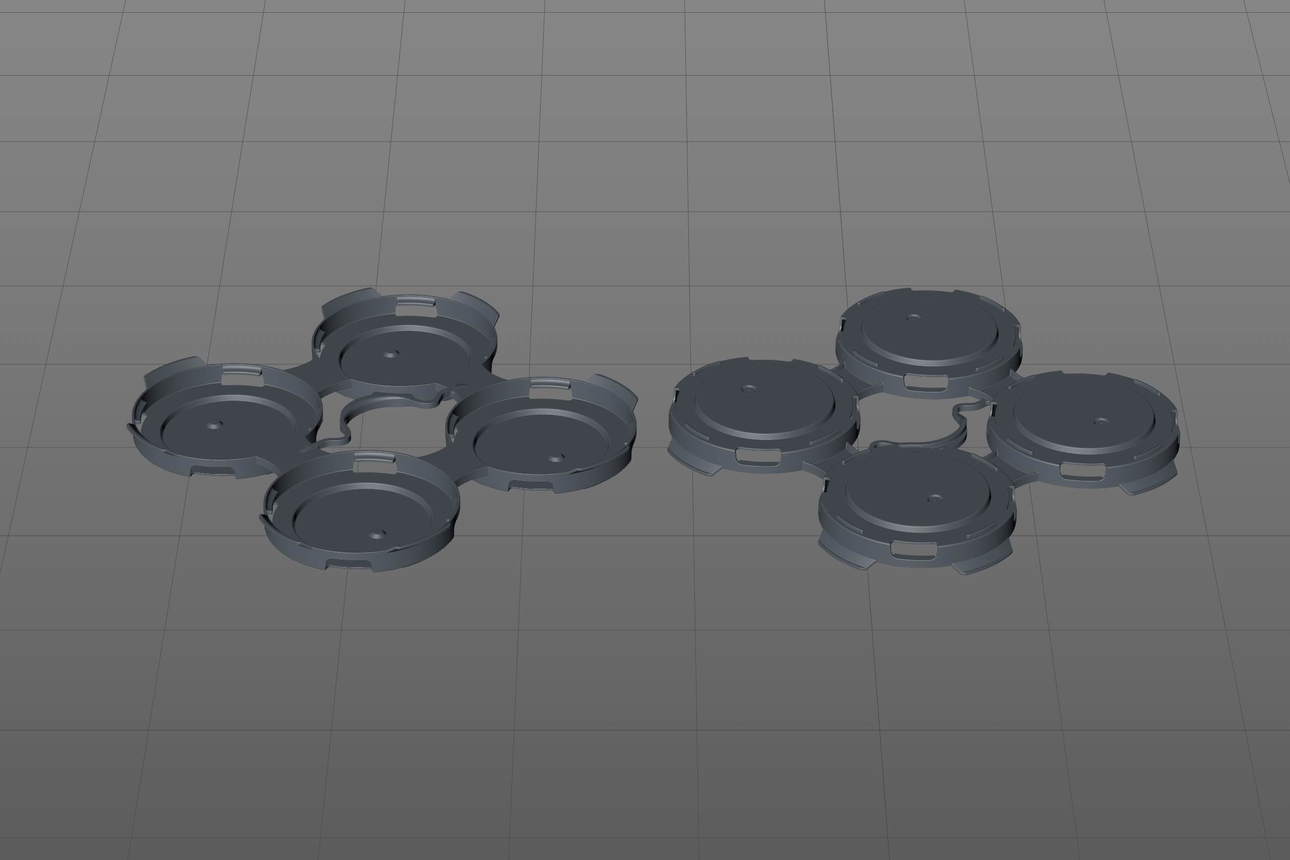 4x PakTech Plastic Handle for Metal Cans 3D model