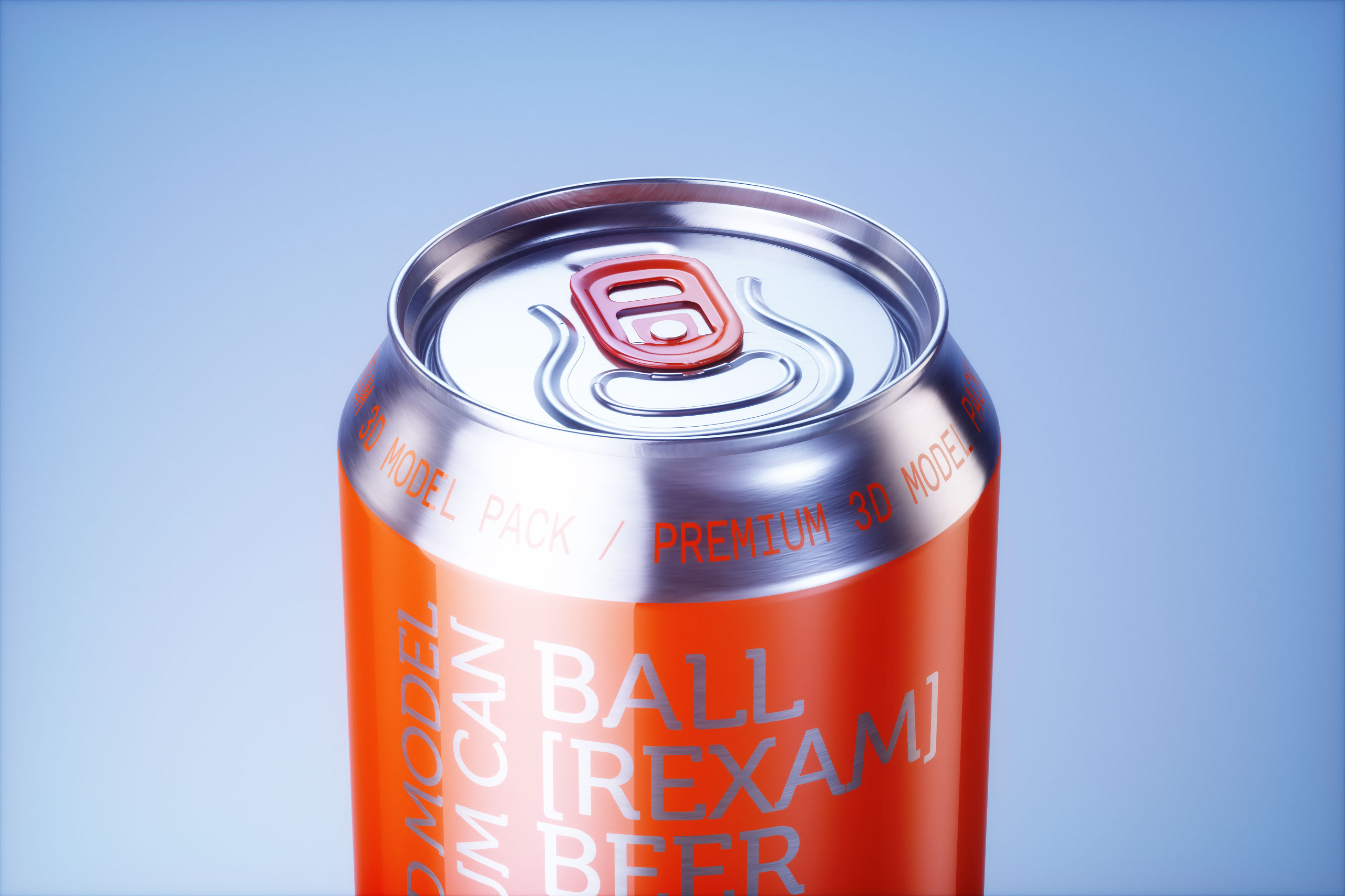 Premium Carton 3D packaging Model for 4x330ml Standard Beer/Soda Cans