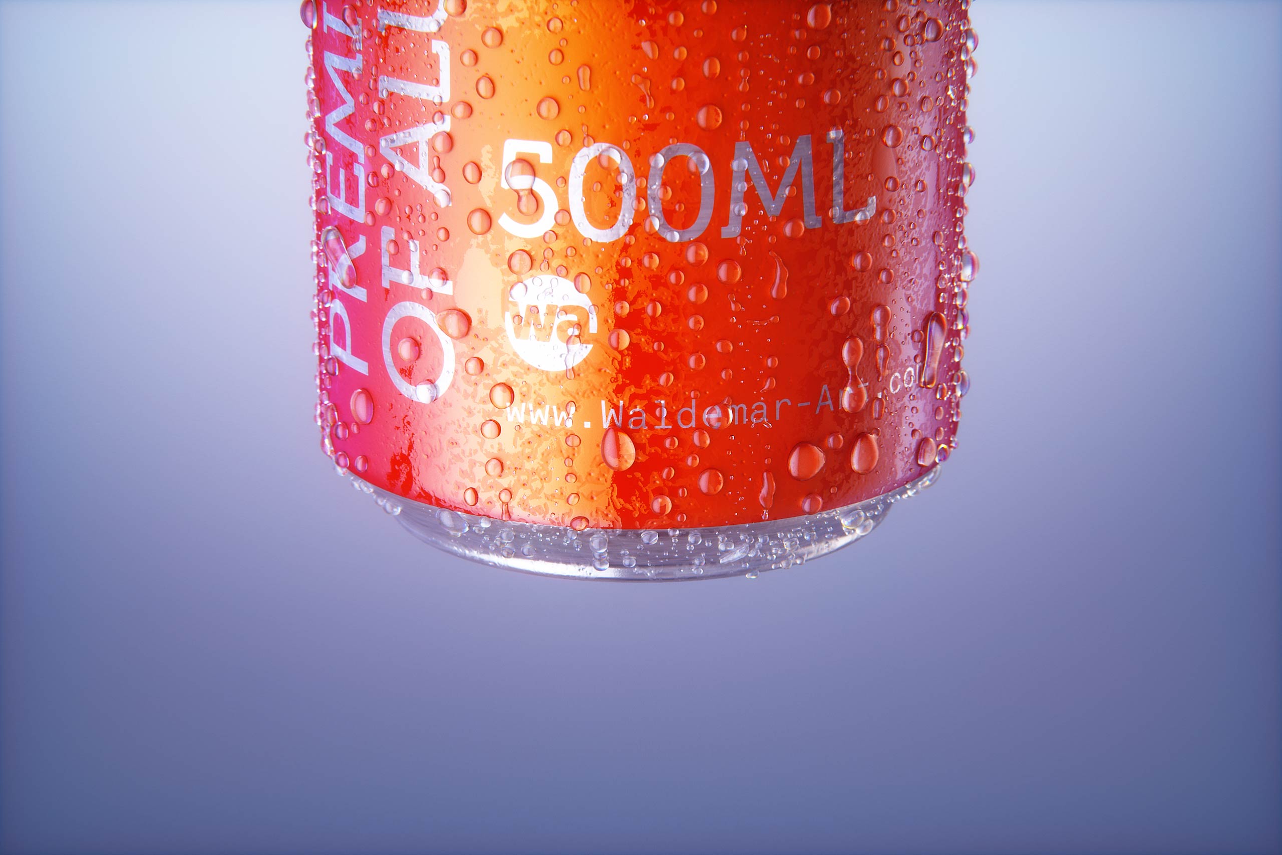 BALL (REXAM) Metal Standard Beer/Soda Can 500ml packaging 3D model with water condensation and frost