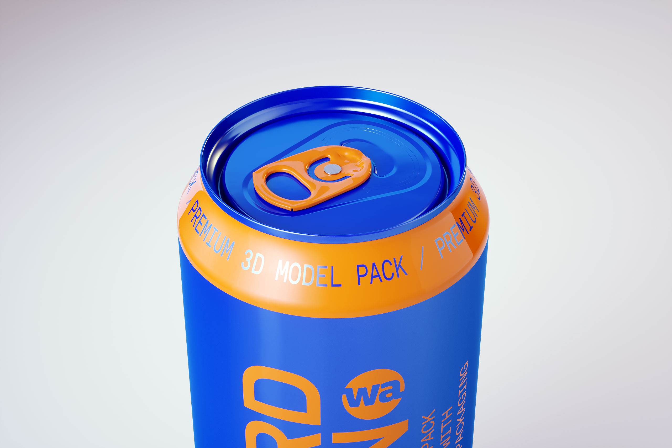 Premium packaging 3D Model of 6x500ml Standard Beer/Soda Cans in Shrink Film Wrap