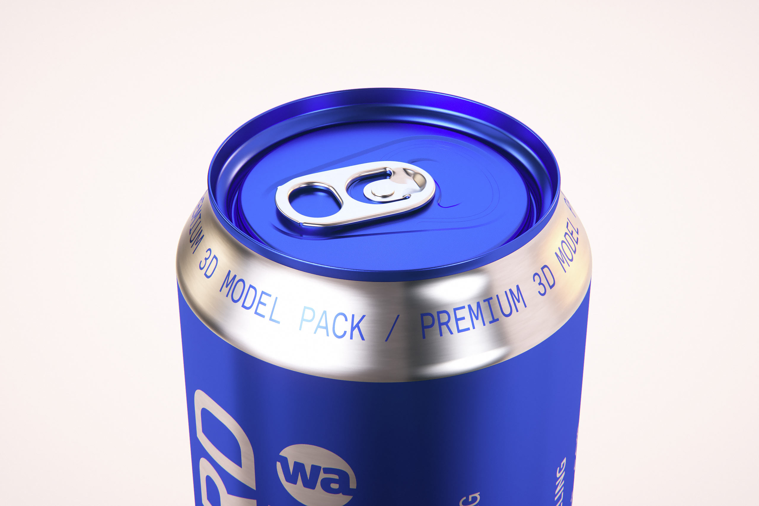 Premium packaging 3D Model of 6x473ml Standard Soda Cans in Shrink Film Wrap