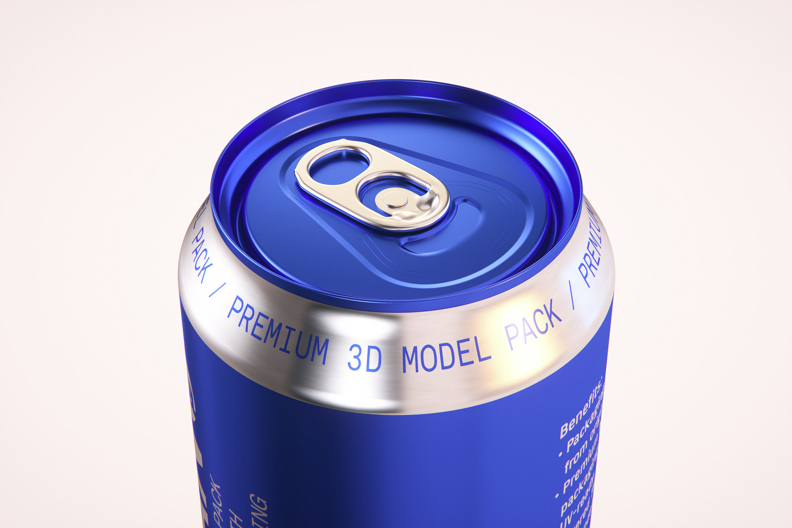 Premium packaging 3D Model of 6x473ml Standard Soda Cans in Shrink Film Wrap