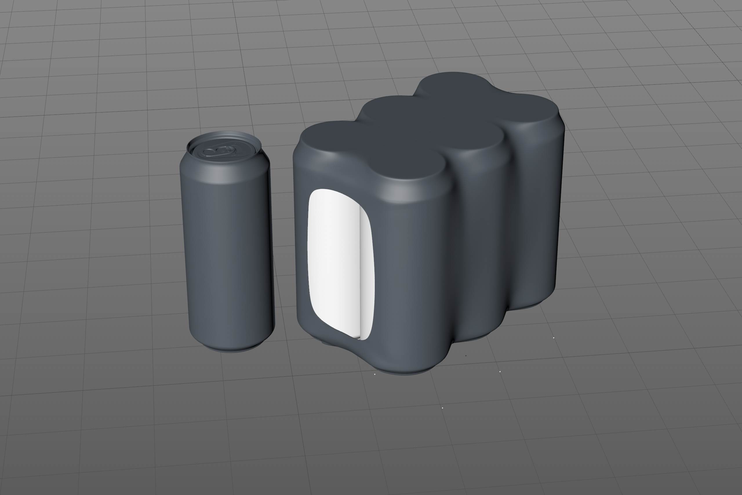 Premium packaging 3D Model of 6x473ml Standard Soda Cans in Shrink Film Wrap