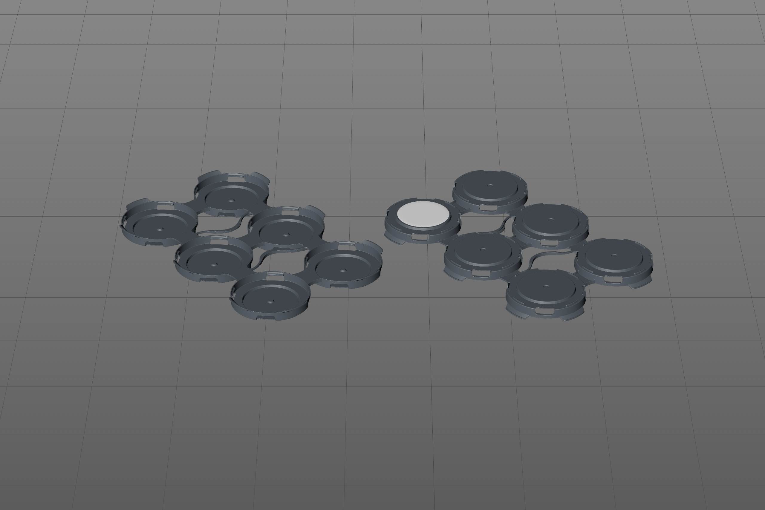 6x PakTech Plastic Handle for Metal Cans 3D model