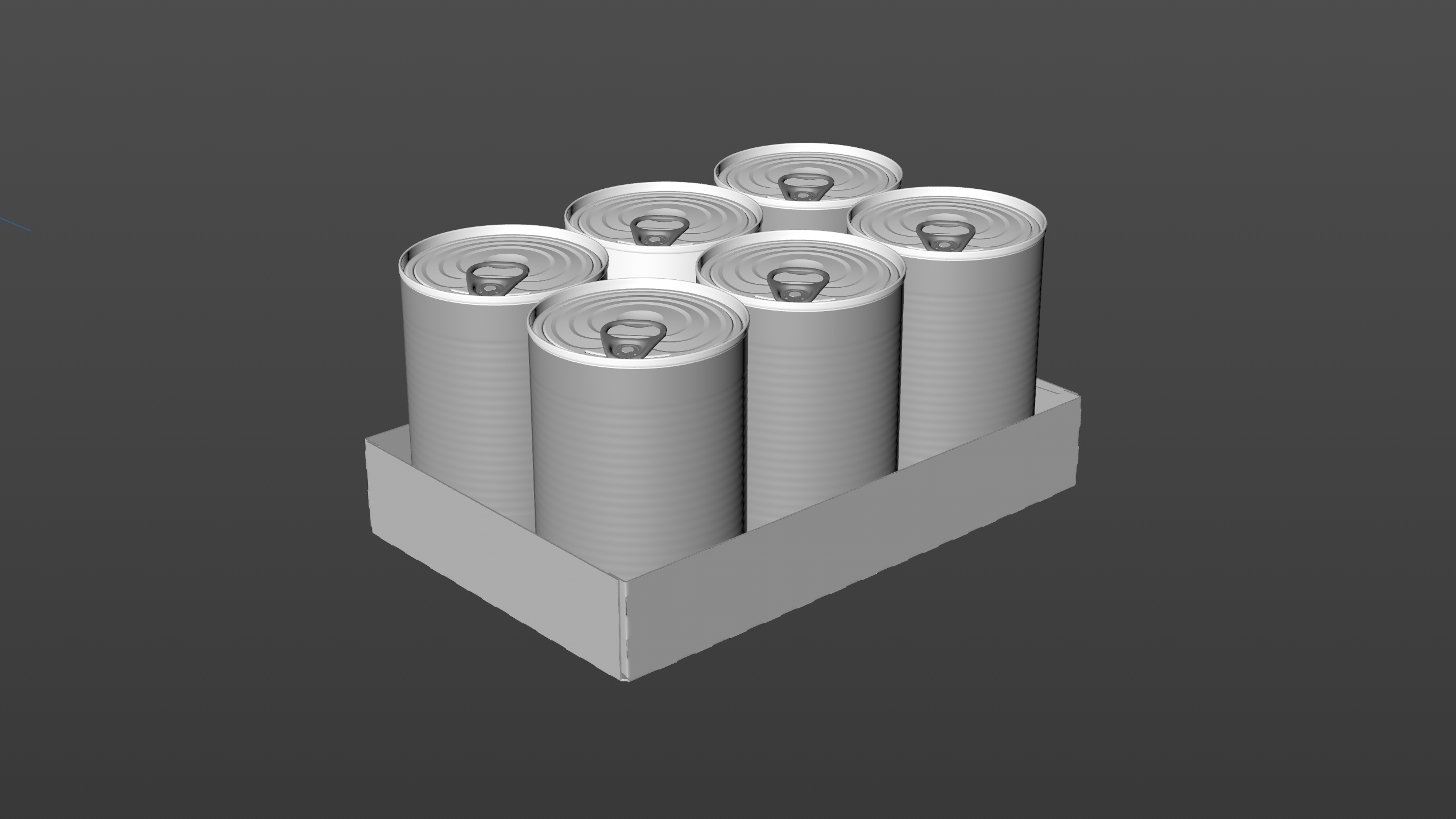 6x Carton Pack for Pet Food Metal Can 400g packaging 3D model