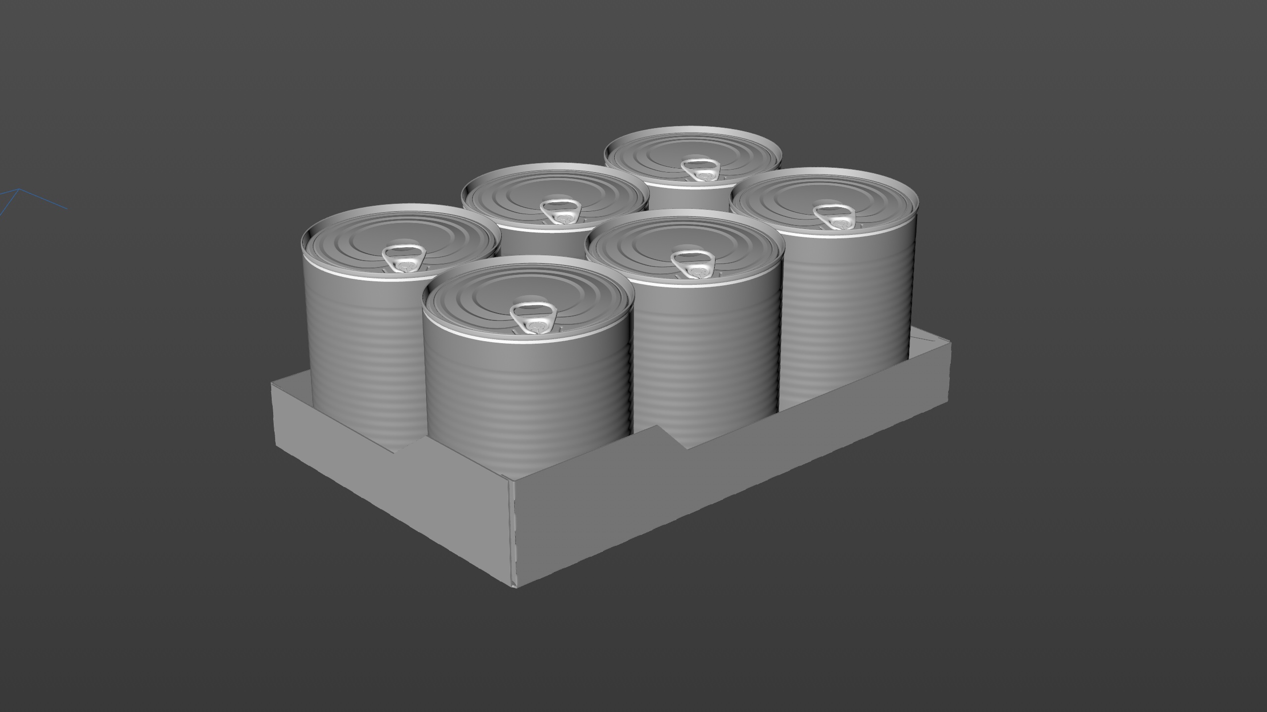 6x Carton Pack for Pet Food Metal Can 800g packaging 3D model