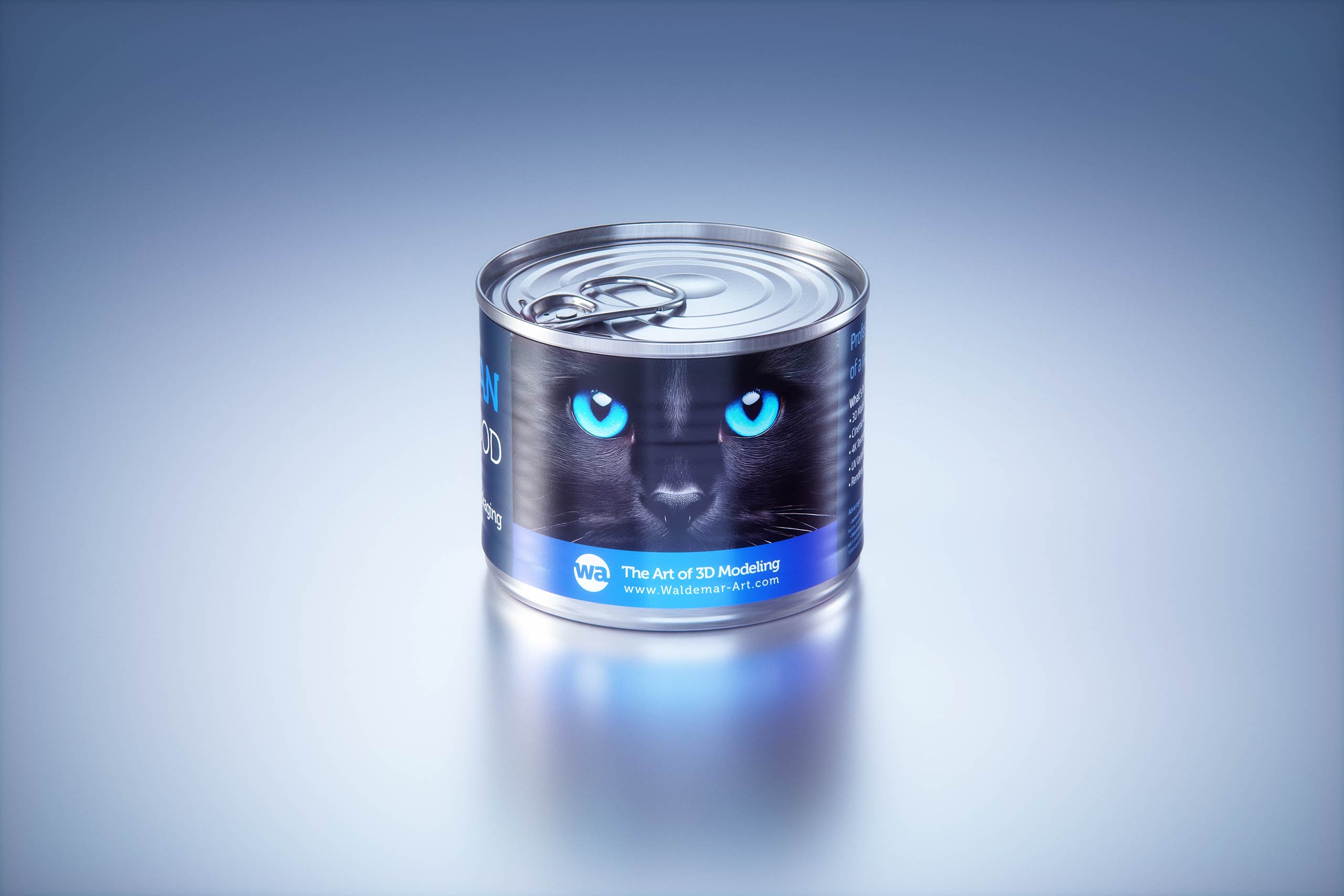 Premium 3D model of cardboard multi-pack packaging for 6x200g metal cans of pet food