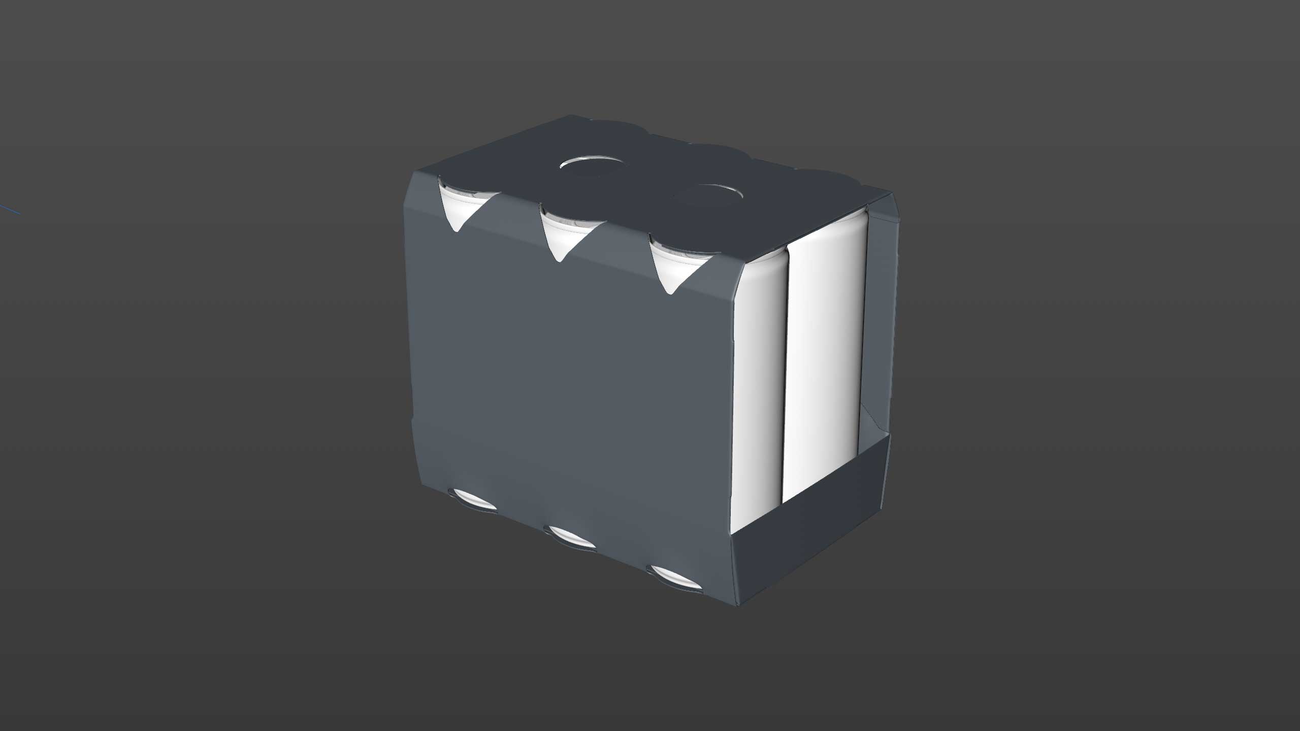 Premium Packaging 3D Model of carton box for 6x250ml Slim Soda Can