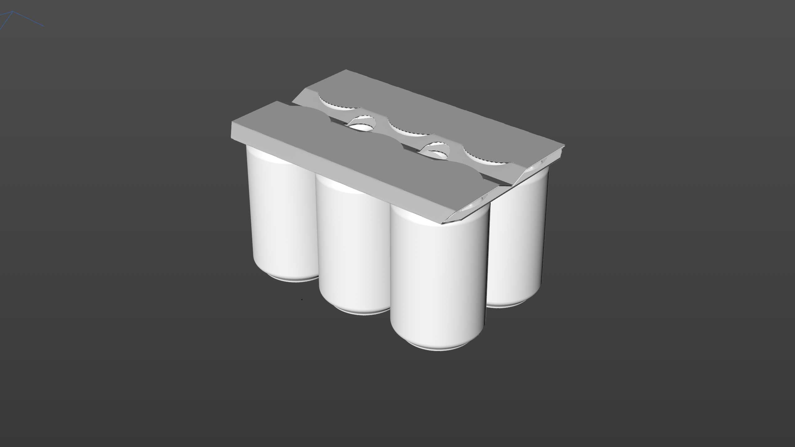 Premium Packaging 3D Model of cardboard holder for 6x330/355ml Standard Soda/Beer Can  