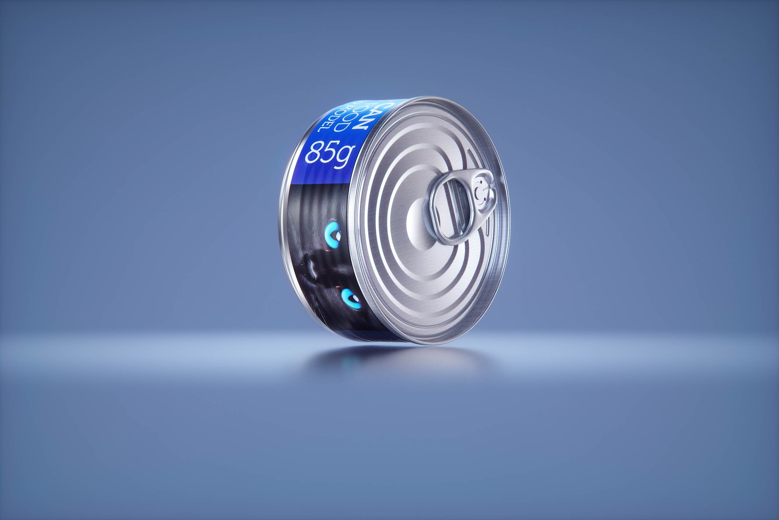 Premium 3D model of cardboard multi-pack packaging for 6x85g metal cans of pet food