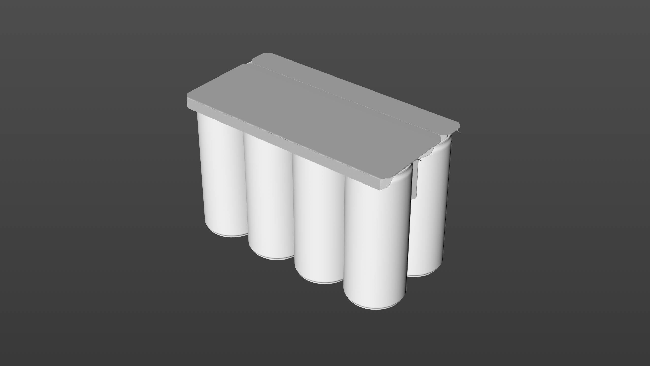 8x250ml Slim Soda Can Carton Pack 3D model