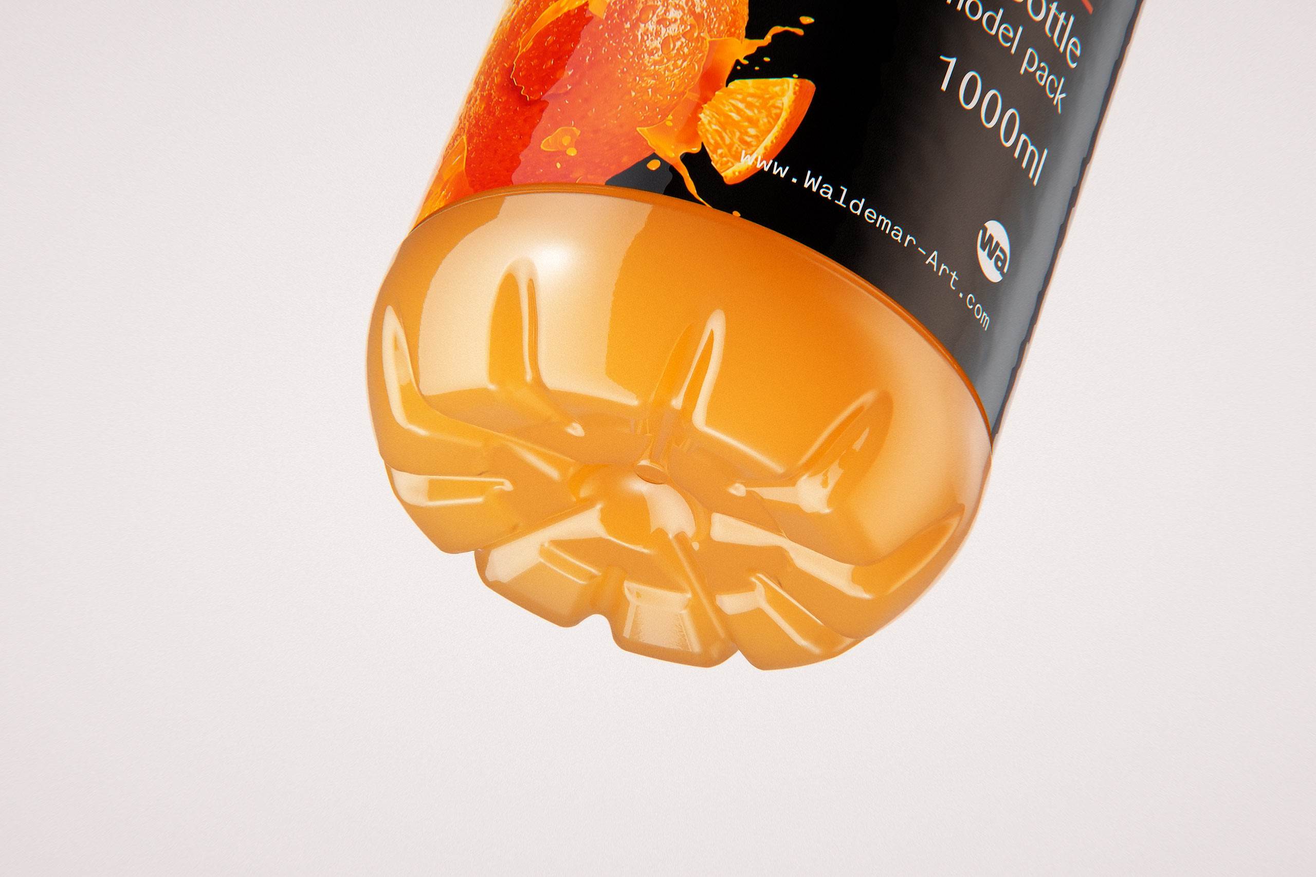 Affinee Juice PET Plastic Bottle 1000ml packaging 3d model pack