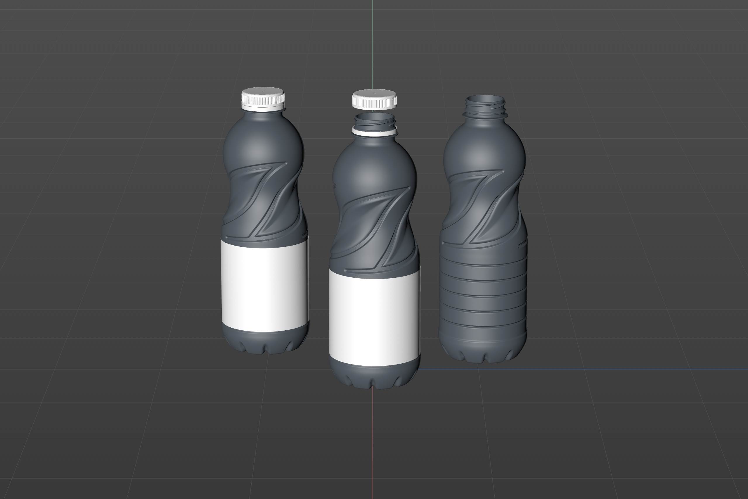 Affinee Juice PET Plastic Bottle 1000ml packaging 3d model pack
