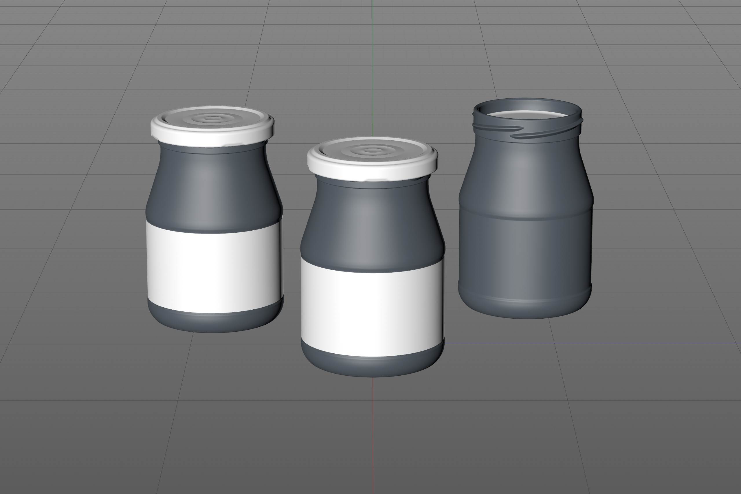 Ajvar Glass Jar 340ml packaging 3D model