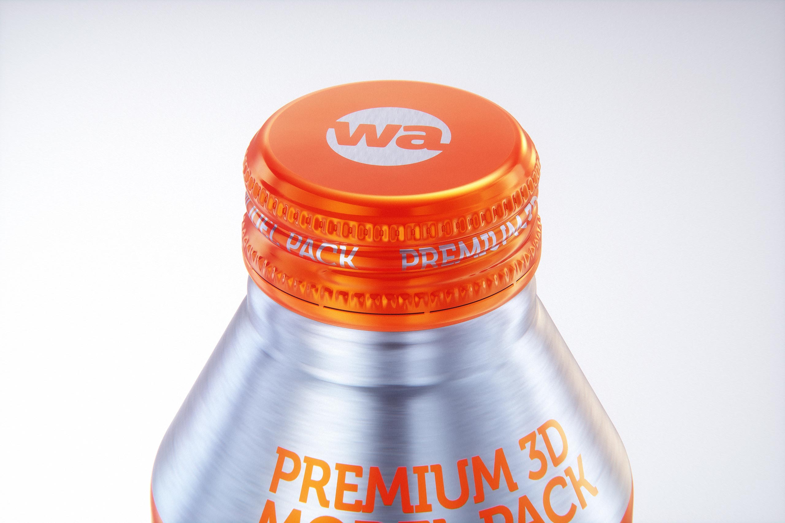 Alumi-tek (Alumitek) Aluminum Bottle packaging 3d model 16oz-473ml