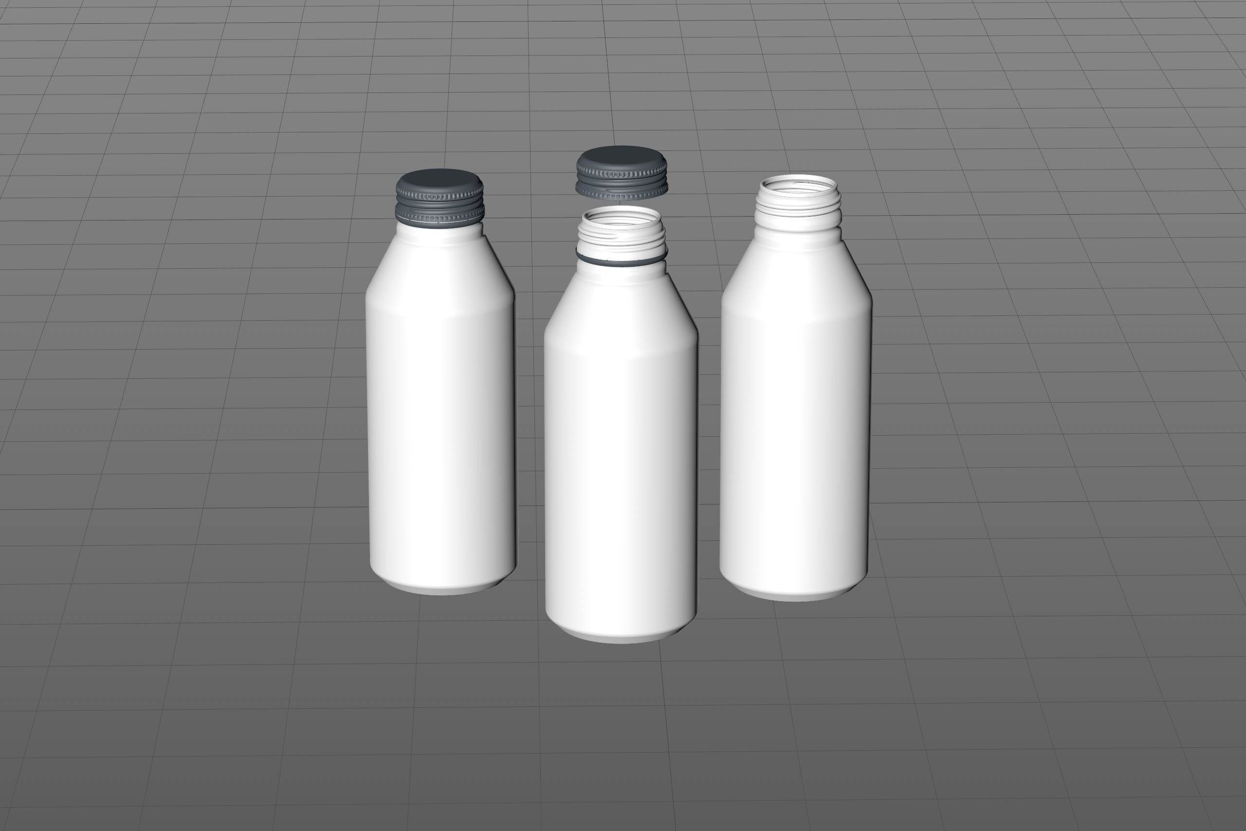 Alumi-tek (Alumitek) Aluminum Bottle packaging 3d model 16oz-473ml