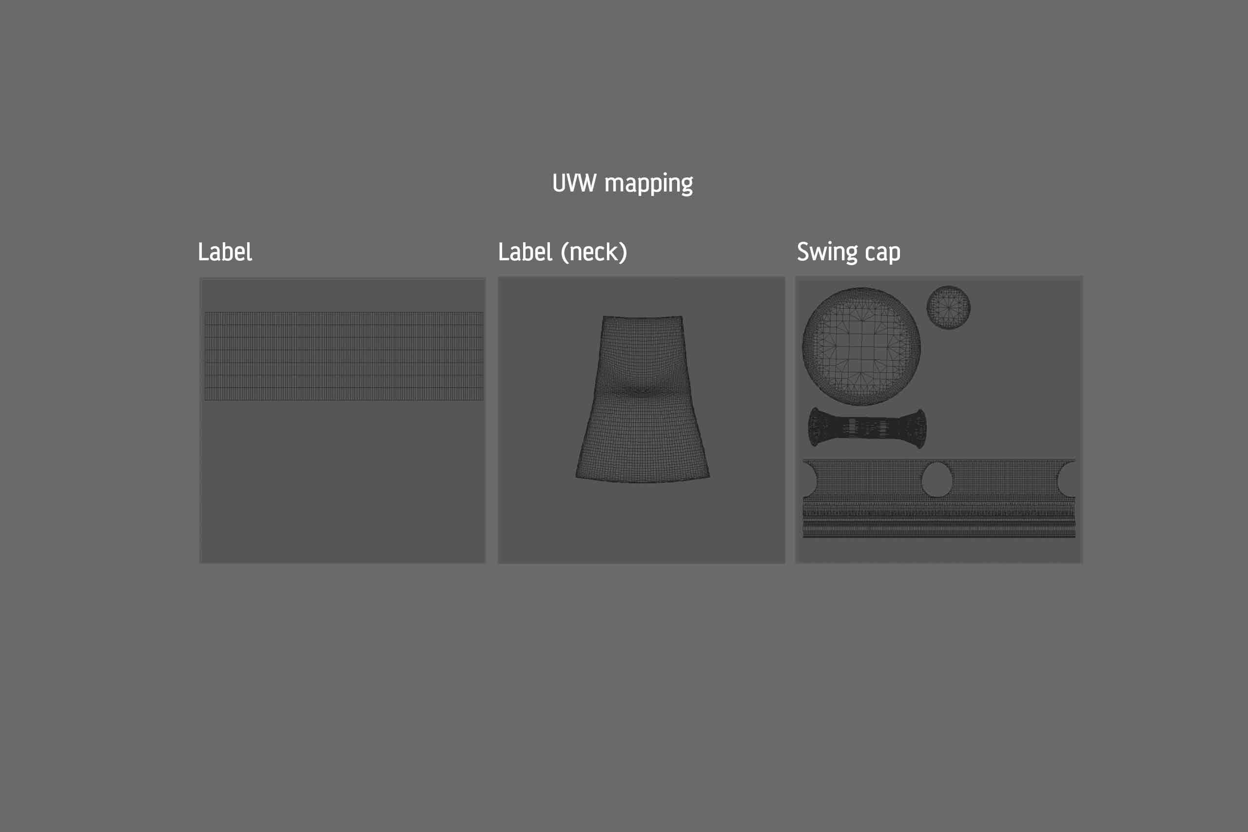 Beer glass bottle 330ml 3d model with Swing Top closure