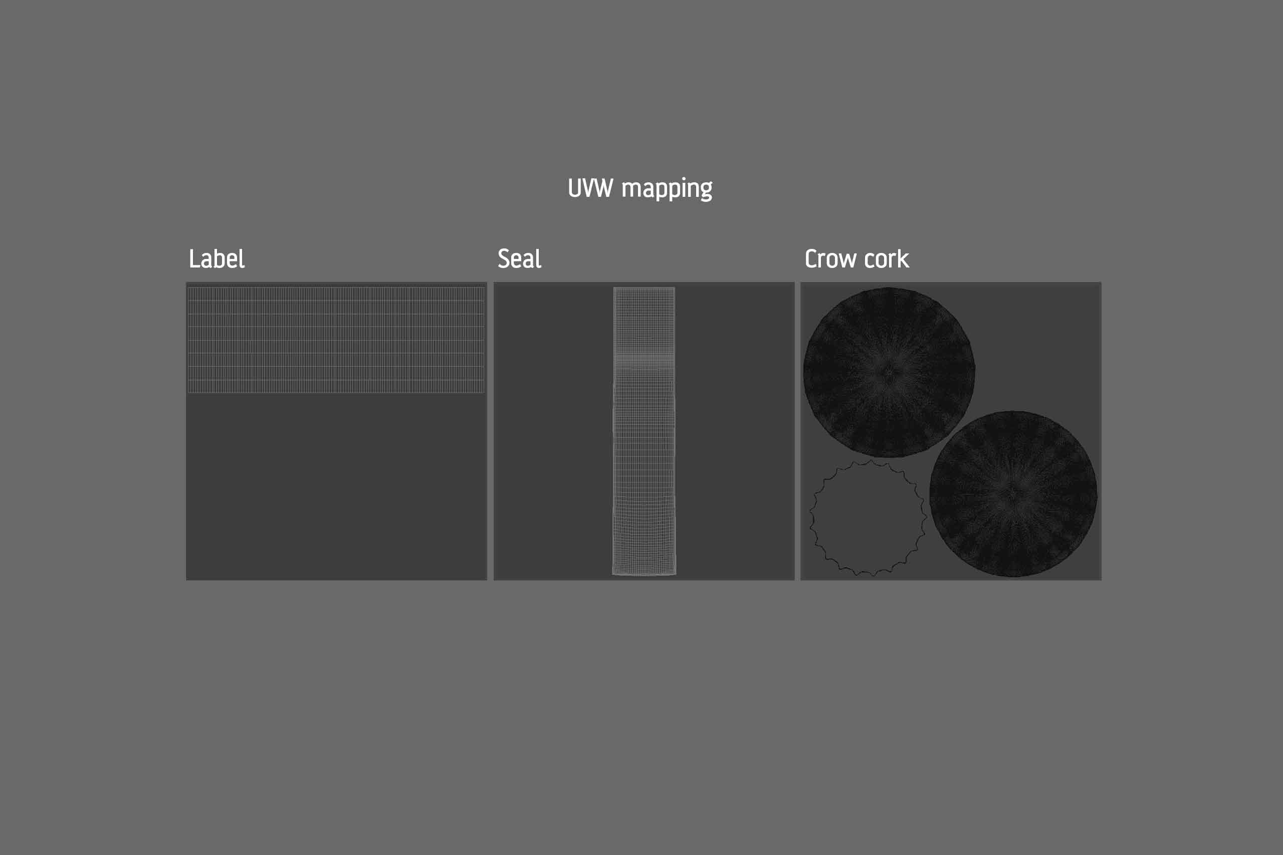 STEINIE Beer Glass Bottle 500ml 3d model with crown cork and labels