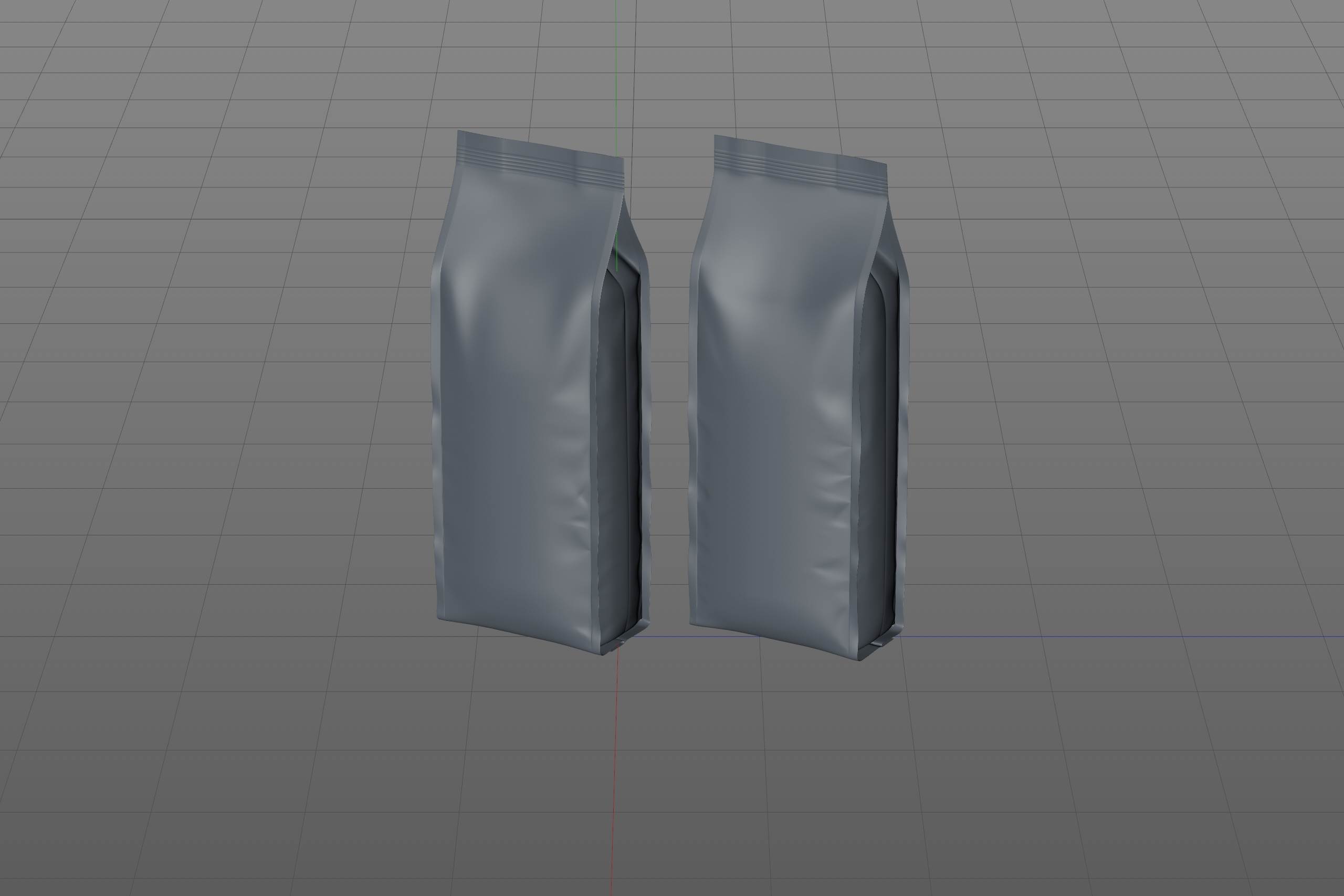 Bio Coffee beans Plastic Bag 1000g (1KG) packaging 3d model
