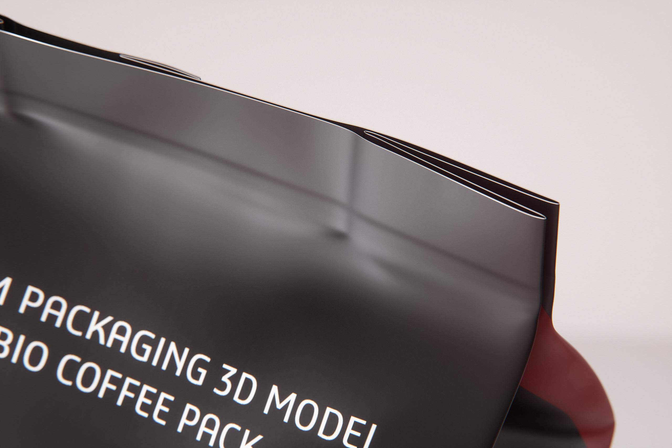 BIO Coffee Plastic Bag (1000gr) 1Kg packaging 3D model