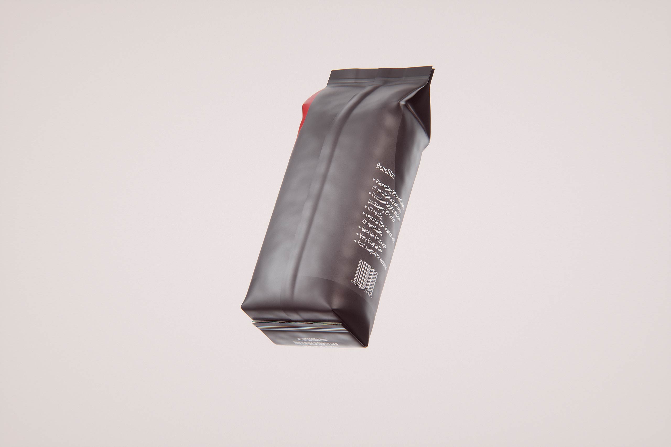 BIO Coffee Plastic Bag (1000gr) 1Kg packaging 3D model