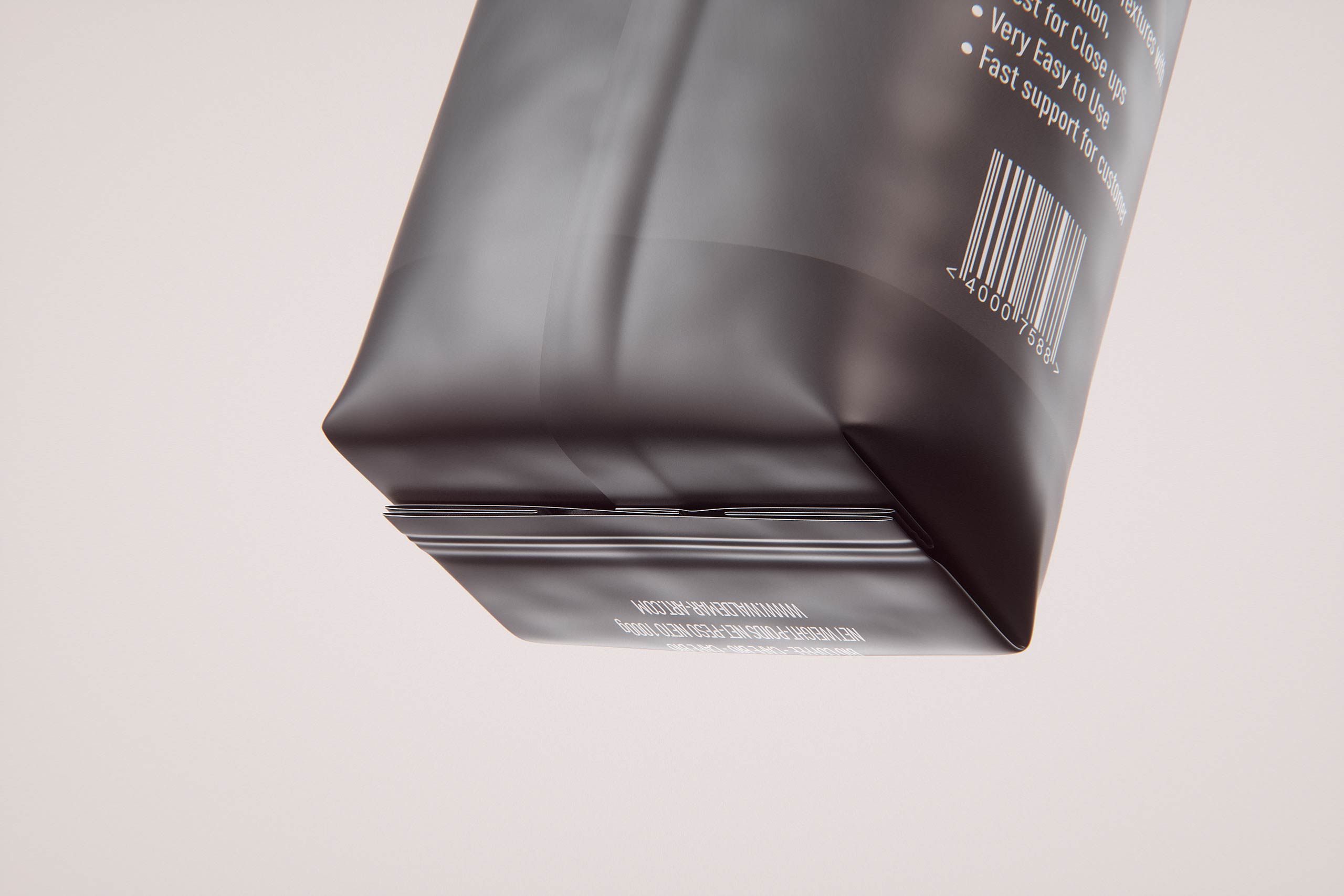 BIO Coffee Plastic Bag (1000gr) 1Kg packaging 3D model