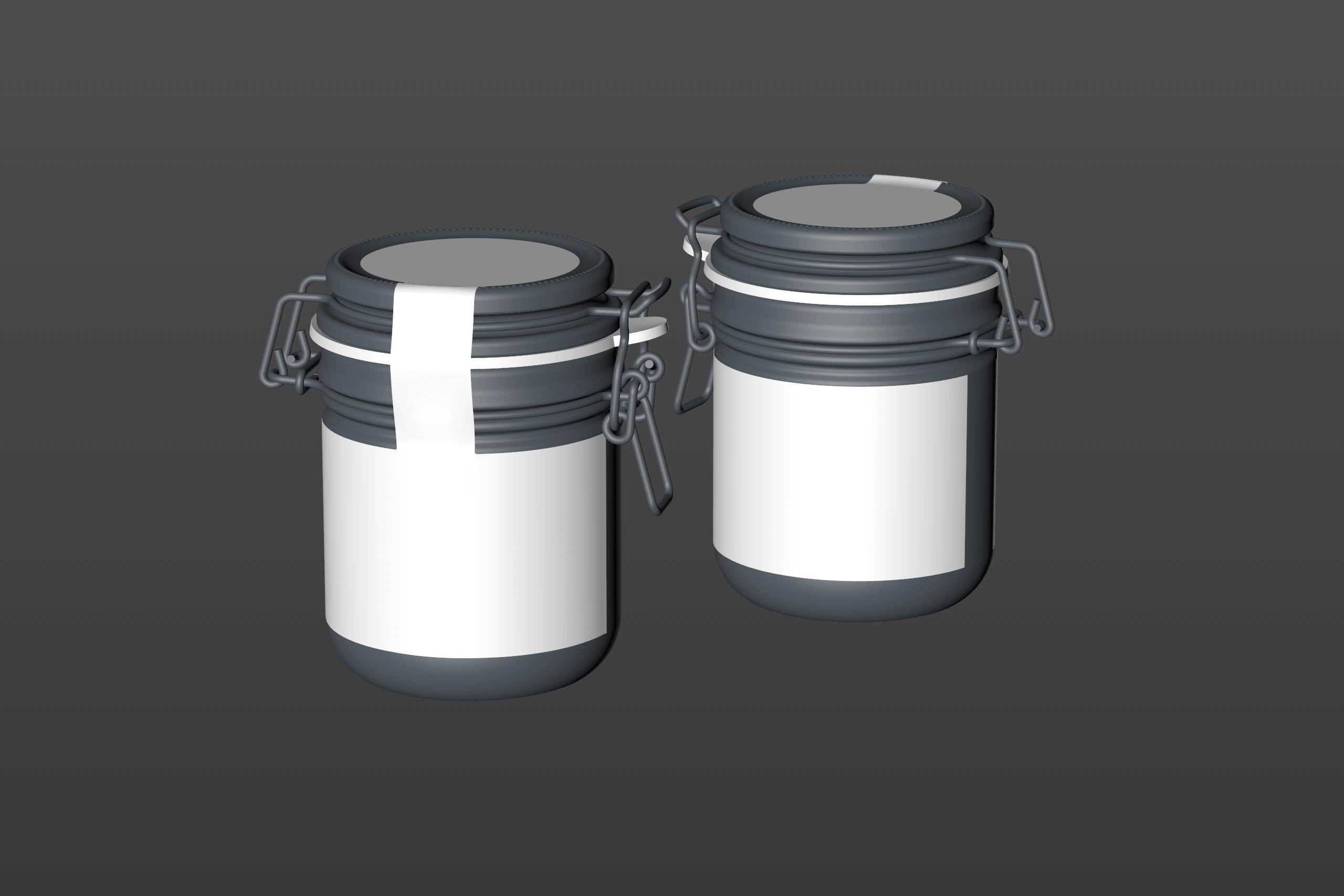 BIO Honey Glass Jar 450g packaging 3D model