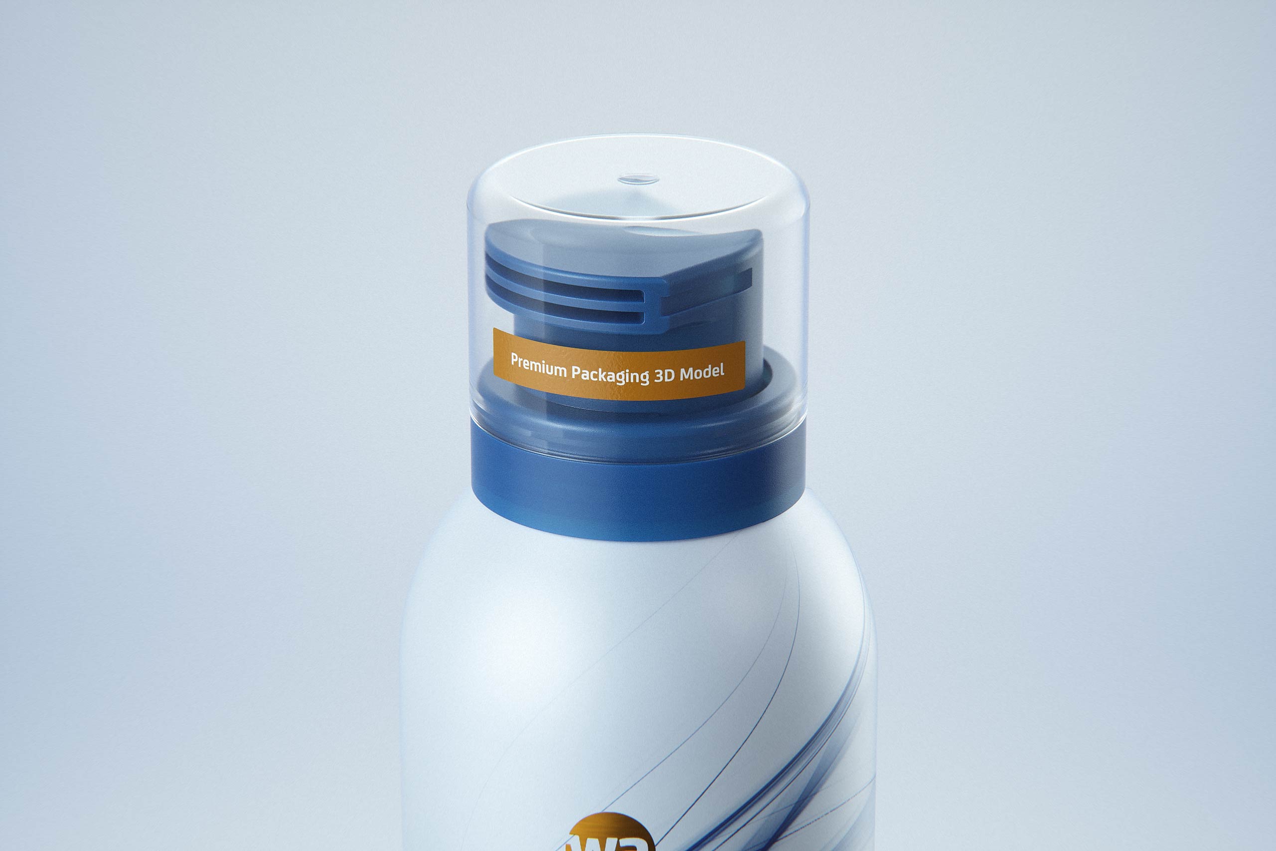 Body Wash/Shower Mousse 200ml metal bottle packaging 3D model