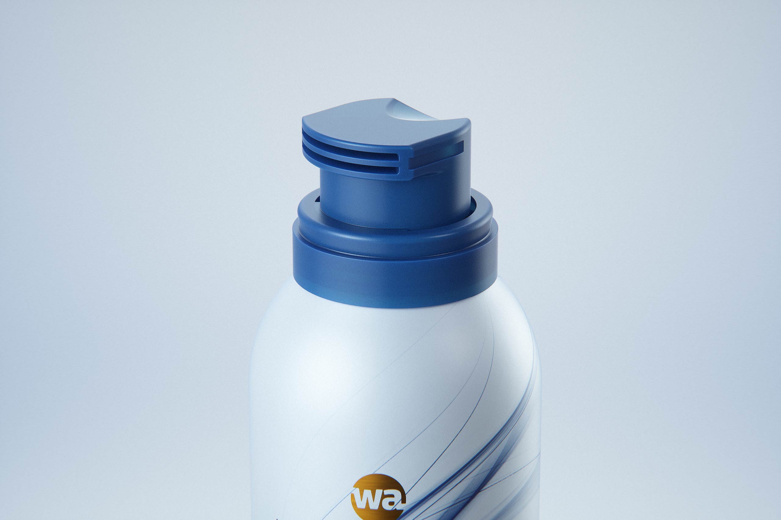 Body Wash/Shower Mousse 200ml metal bottle packaging 3D model