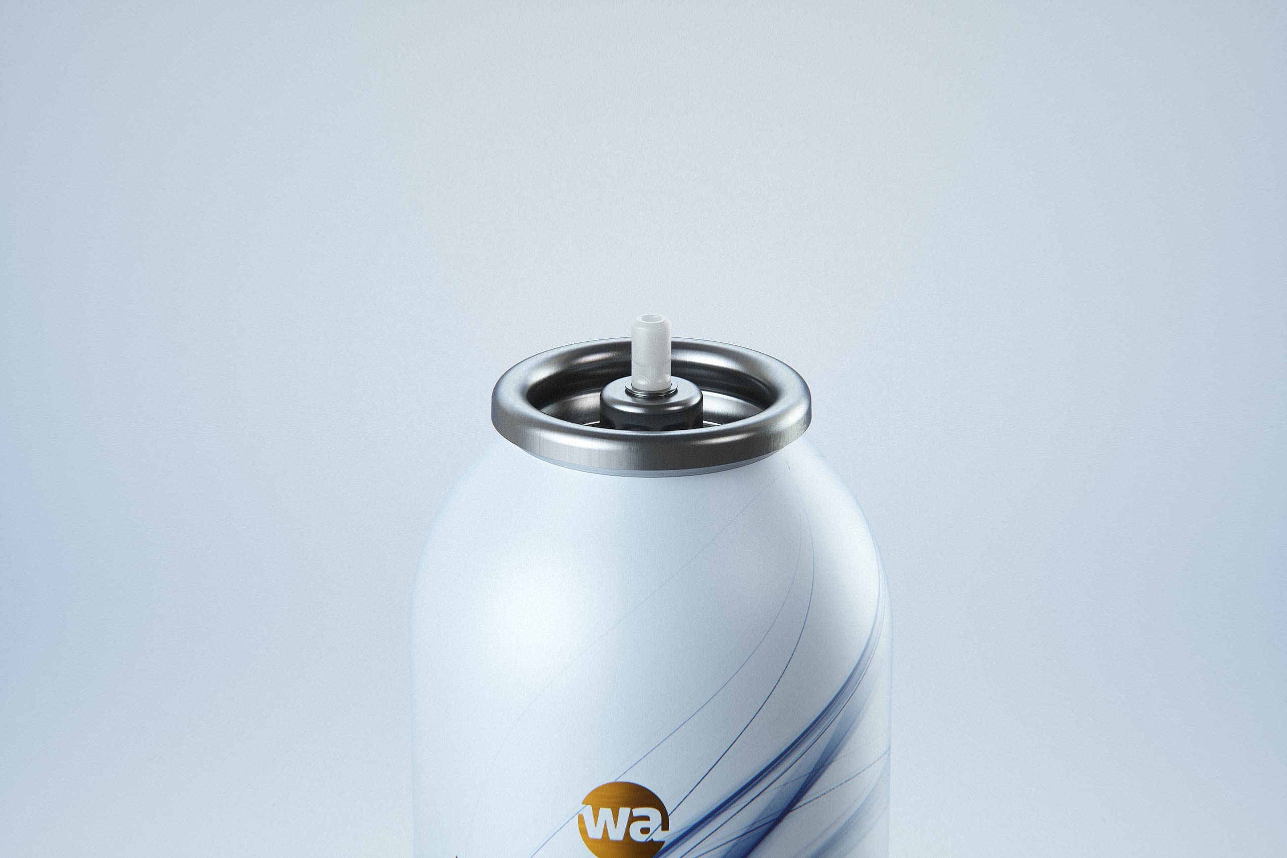 Body Wash/Shower Mousse 200ml metal bottle packaging 3D model