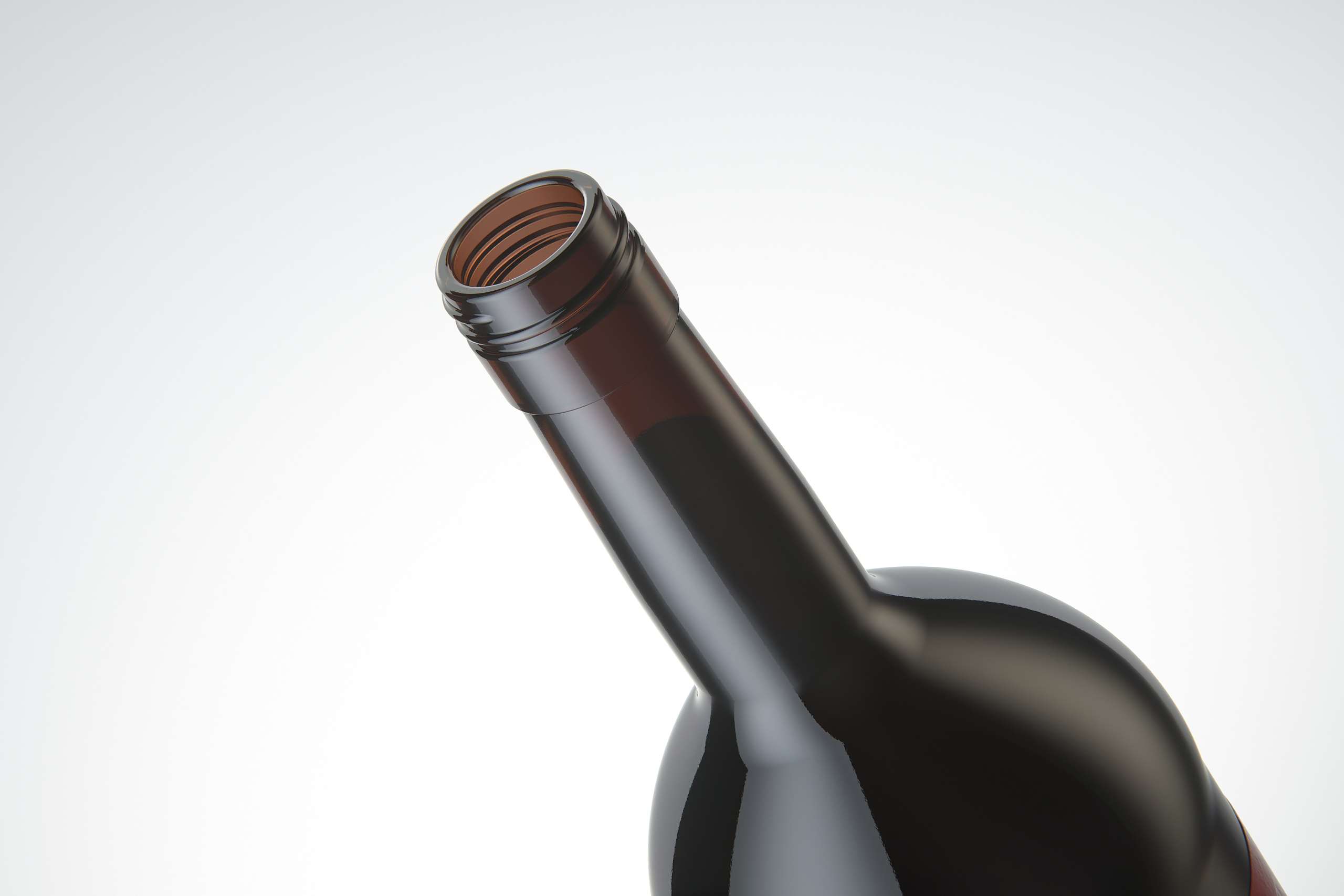 3D model of the Bordeaux Wine Standard Bottle 1000ml with Screw Cap and glass of wine