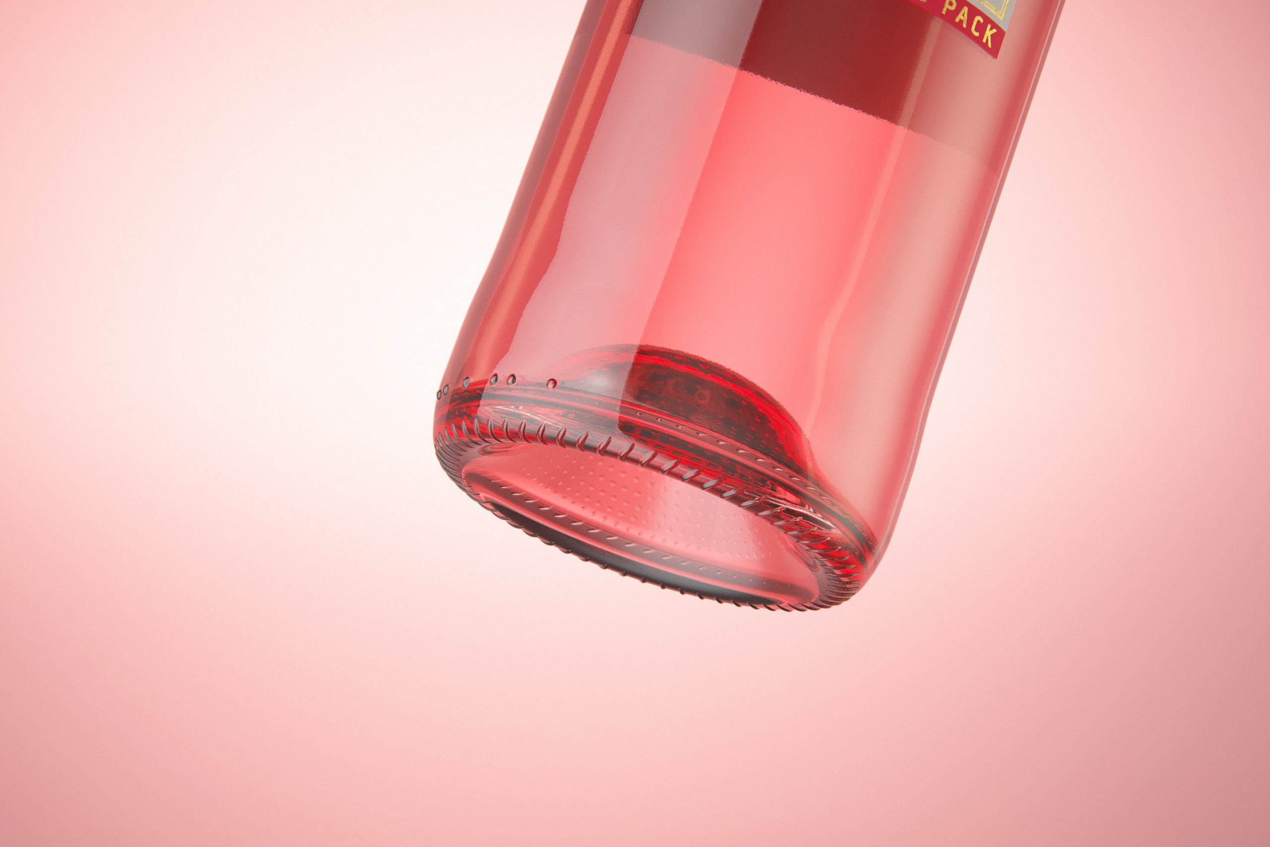 3D model of the Bordeaux Wine Standard Bottle 750ml with cork and glass of wine