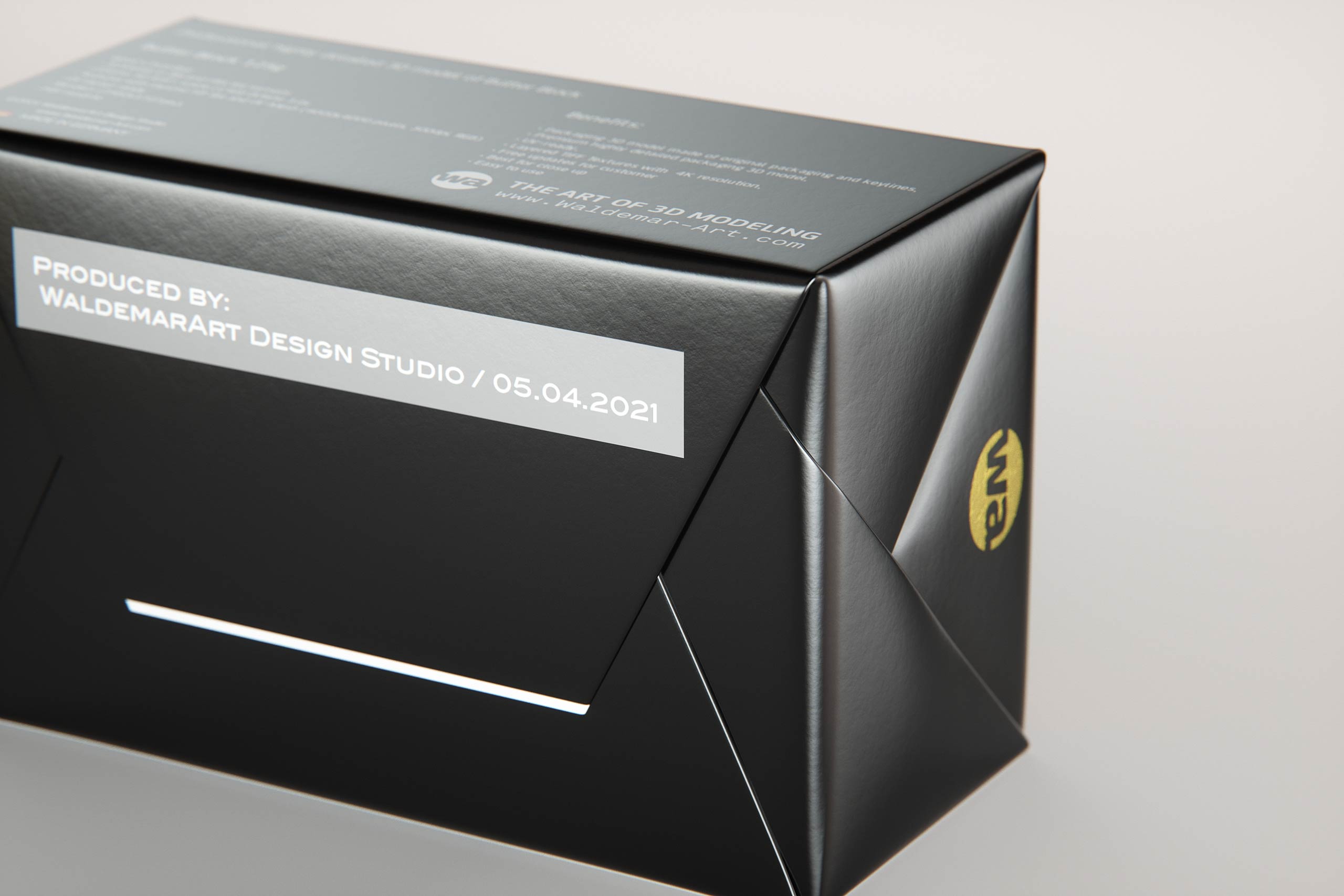 Butter Block 125g packaging 3d model