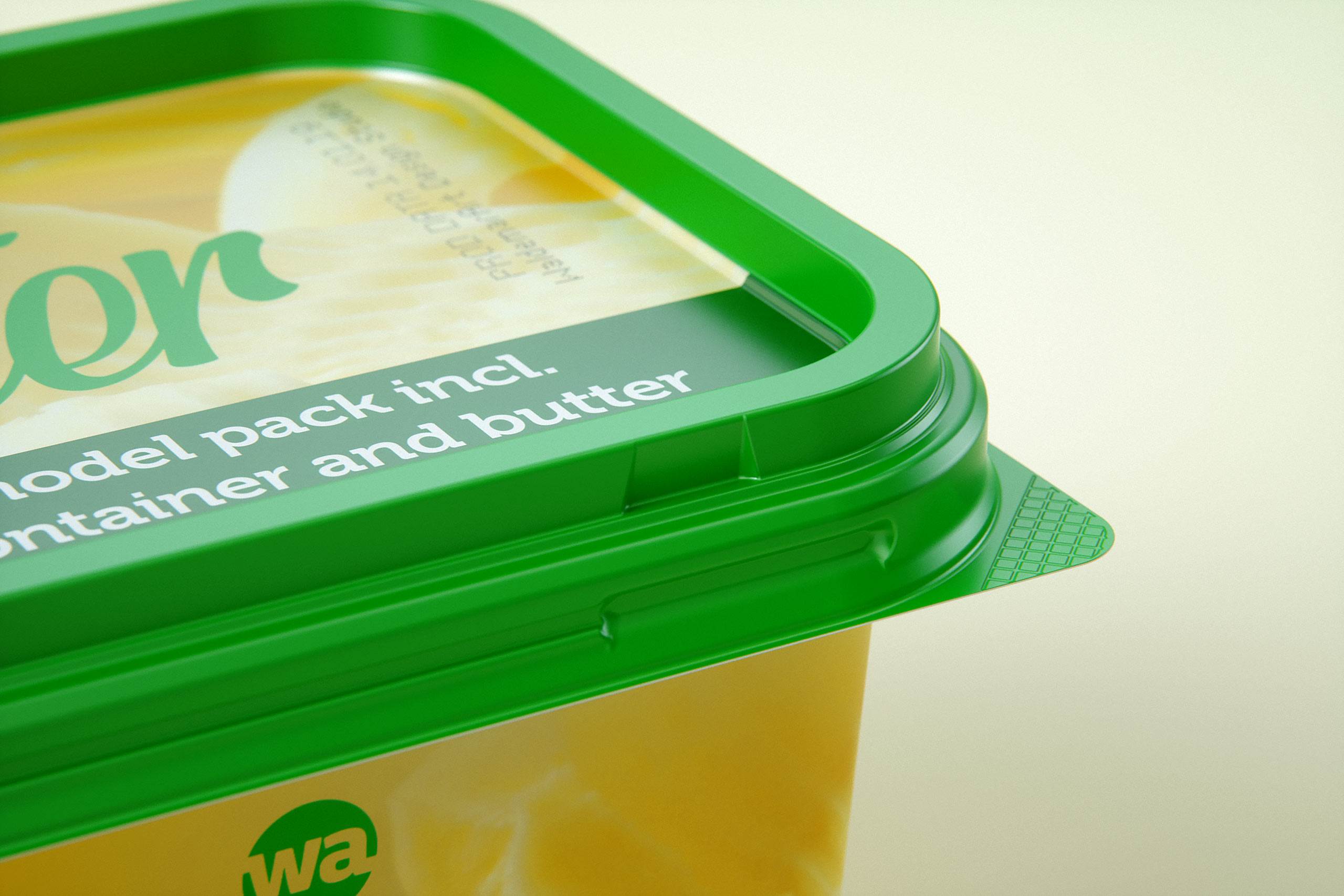 Butter Plastic Container Packagin 3D model pack 500g