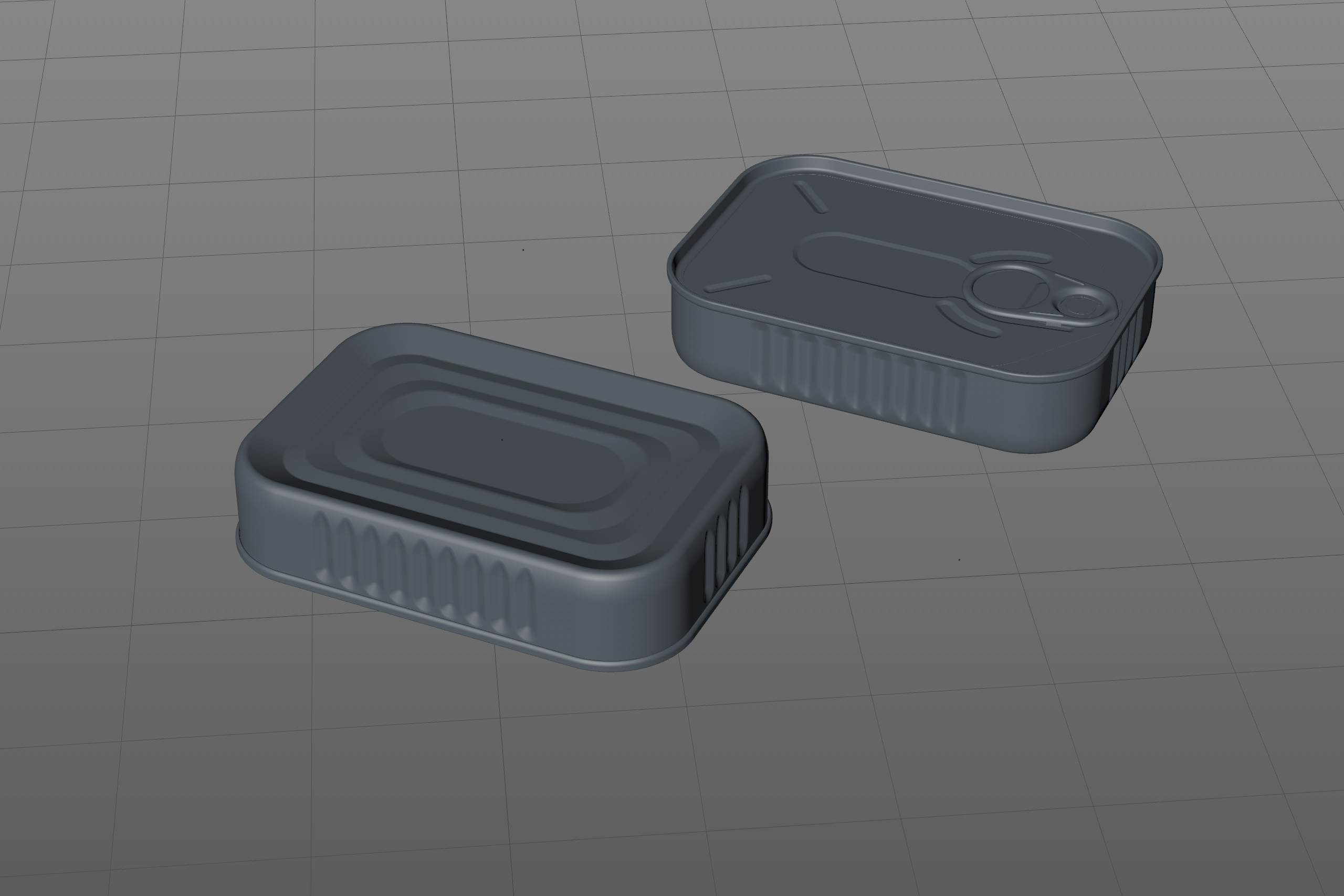 Metal Can 110g for canned sea food packaging 3D model pack with pull tab